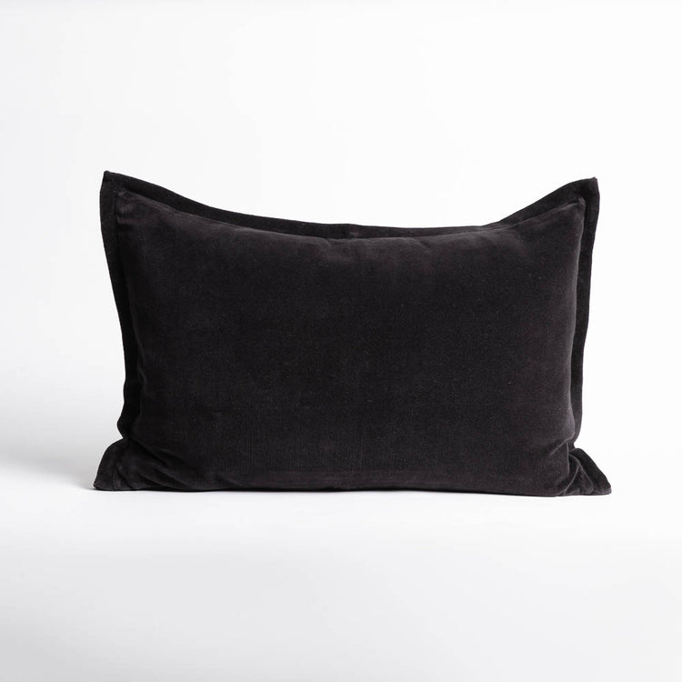 Evelyn Velvet Cushion - Black