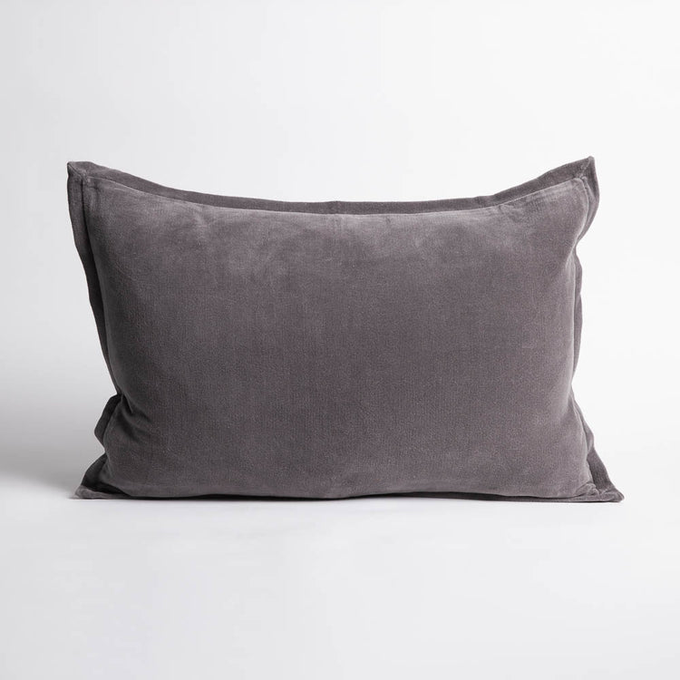 Evelyn Velvet Cushion - Slate
