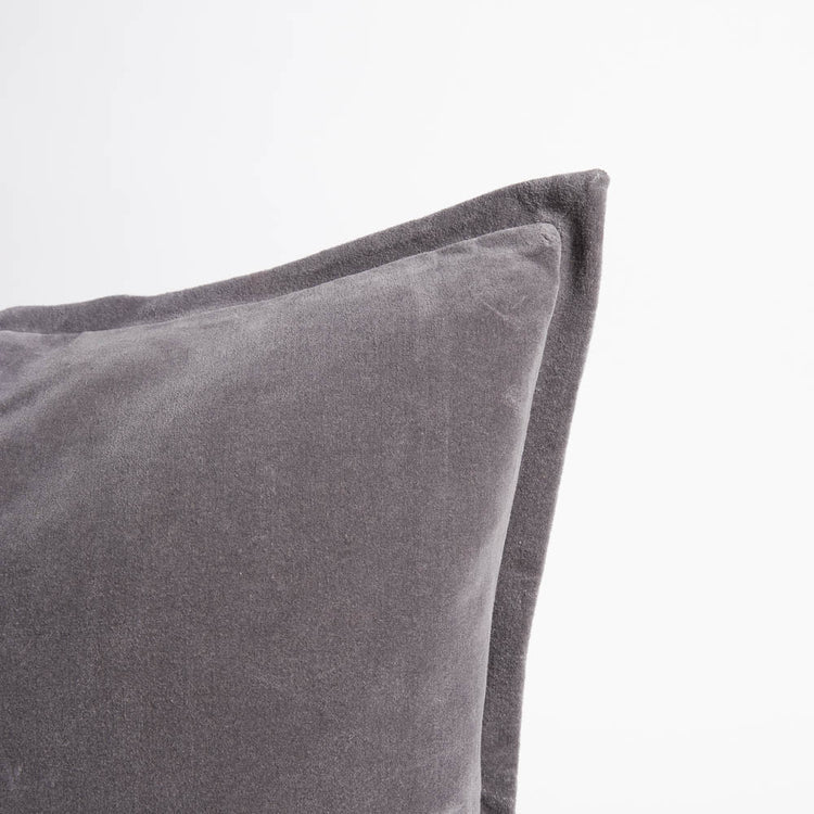 Evelyn Velvet Long Lumbar Cushion - Slate