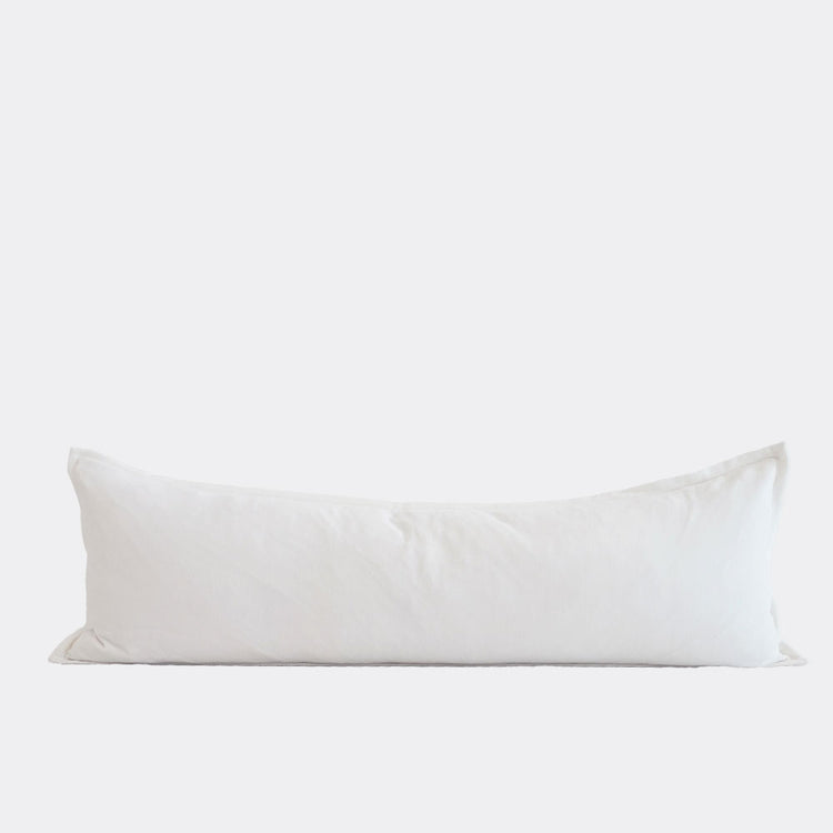 Evelyn Velvet Long Lumbar Cushion - White