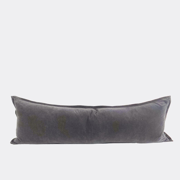 Evelyn Velvet Long Lumbar Cushion - Slate