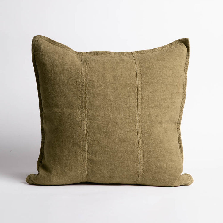 Luca Linen Cushion - Olive