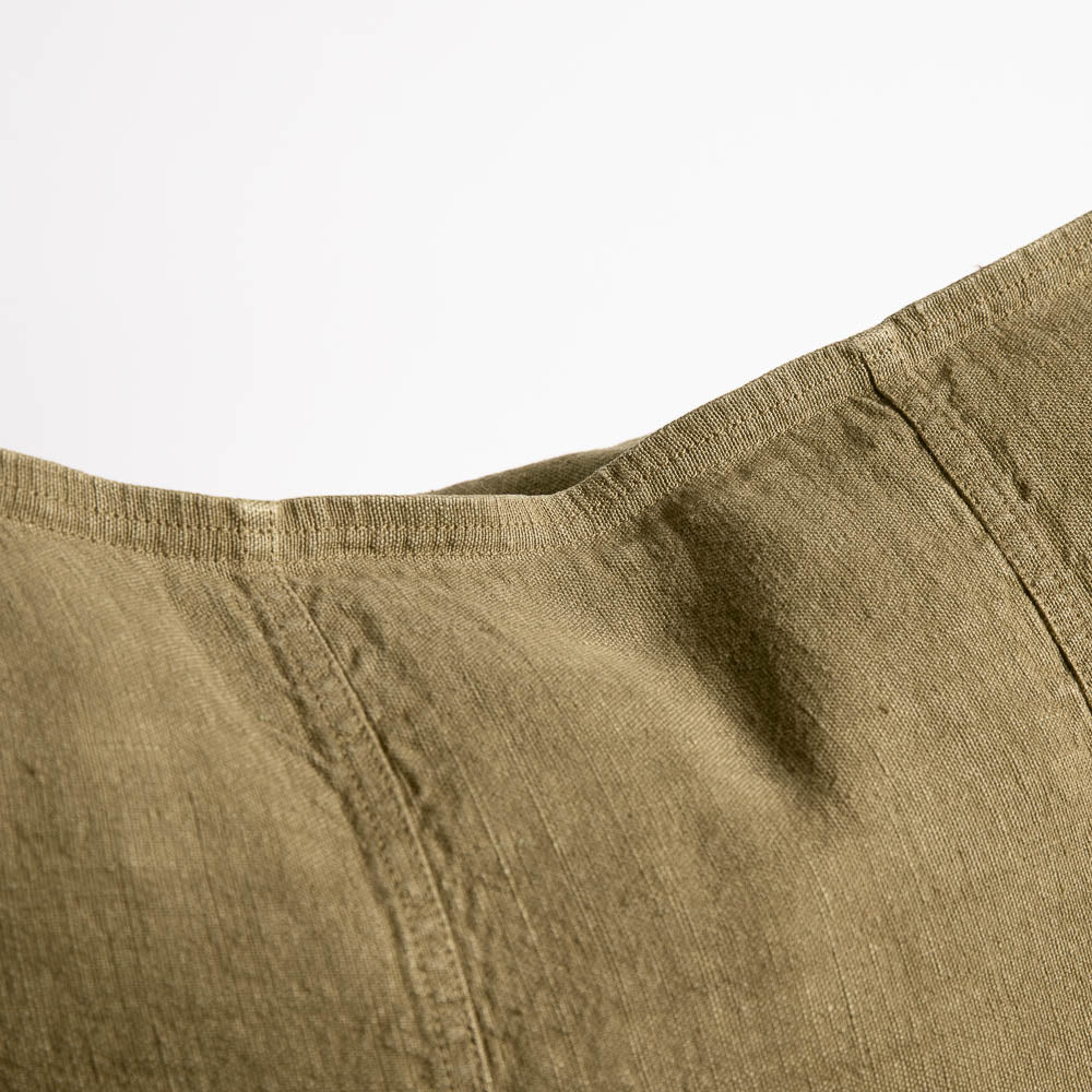 Luca Linen Long Lumbar Cushion - Olive