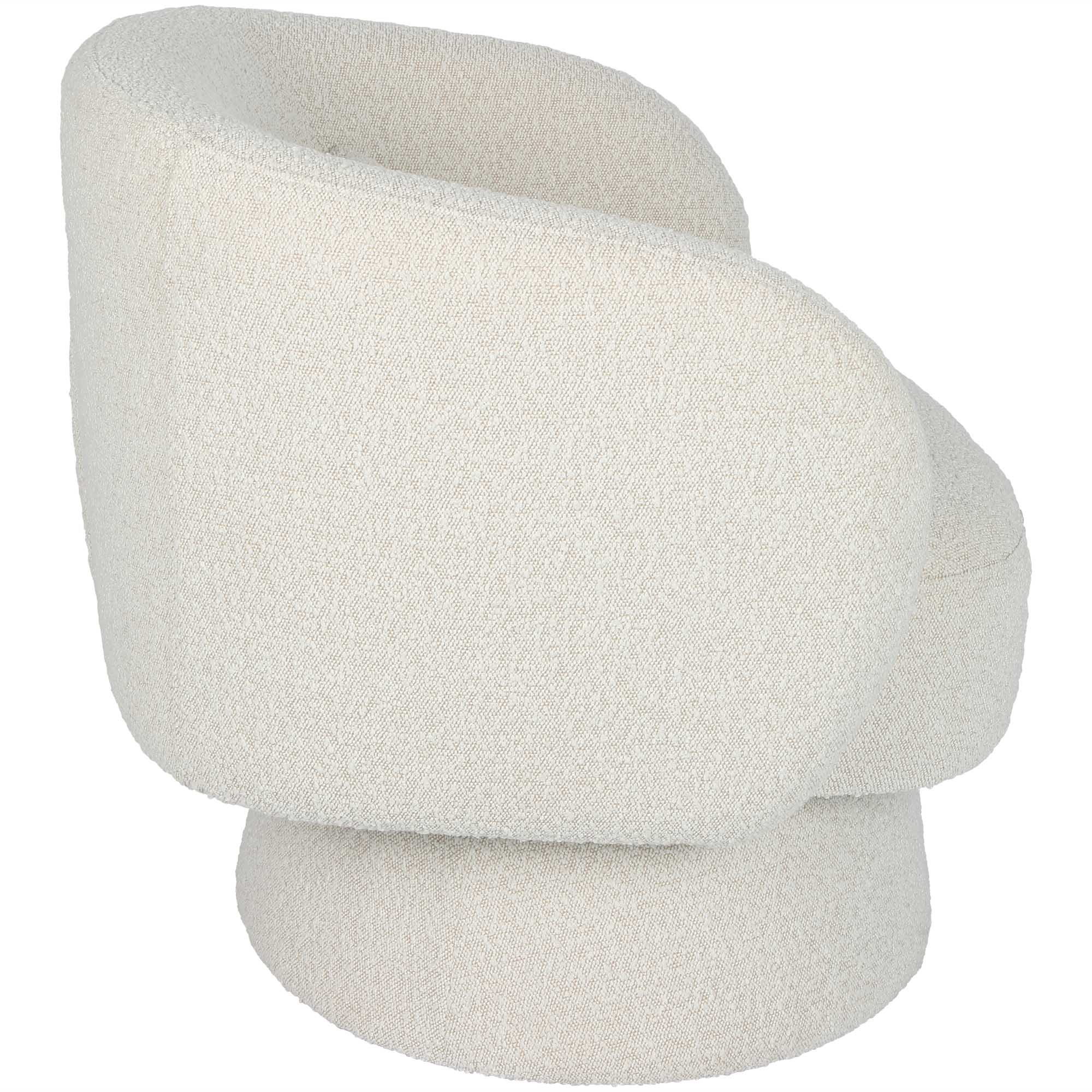 Selena Swivel Chair - Vanilla Boucle