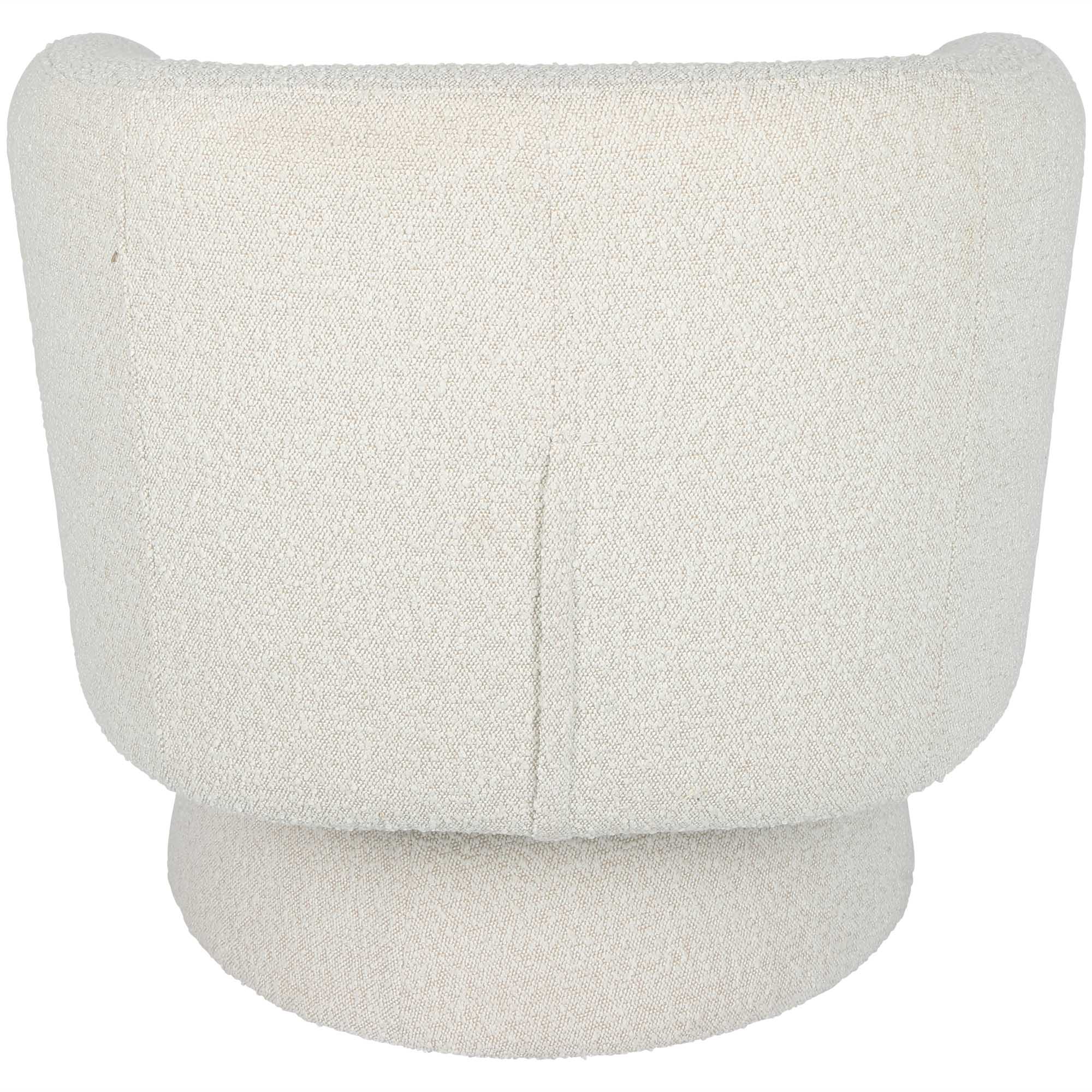 Selena Swivel Chair - Vanilla Boucle