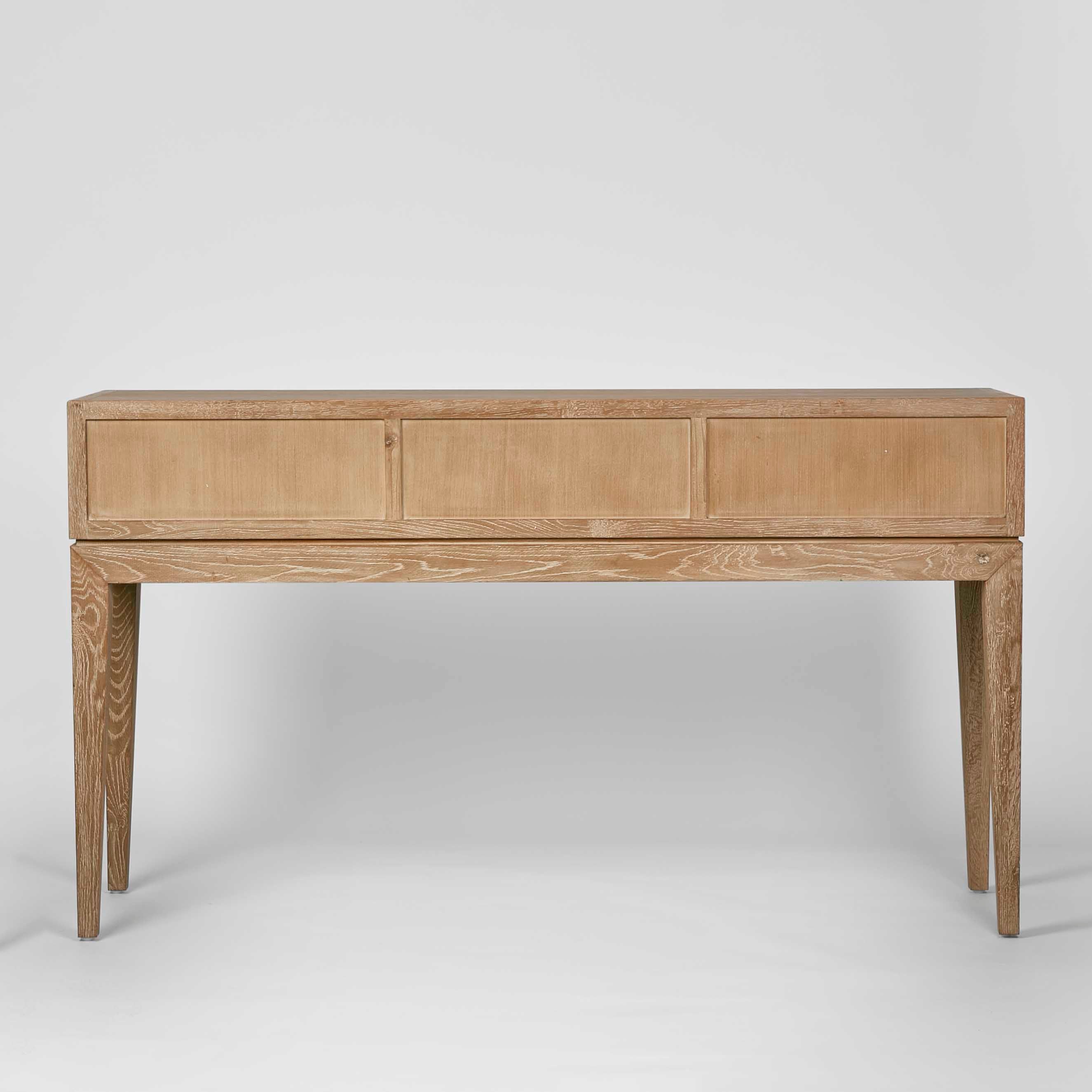 Columbus Oak 6 Drawer Console Table