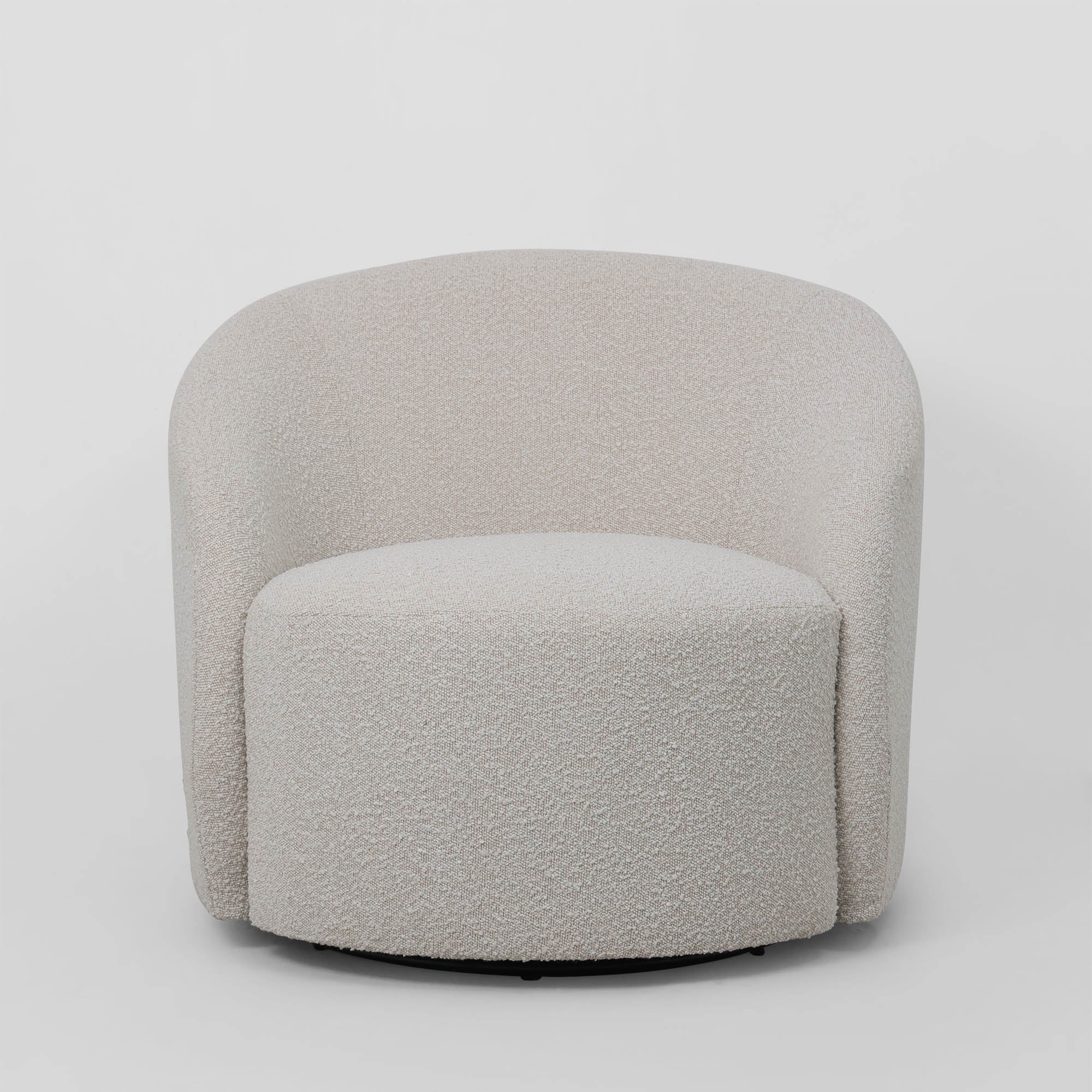 Sierra Swivel Arm Chair - Off White Boucle