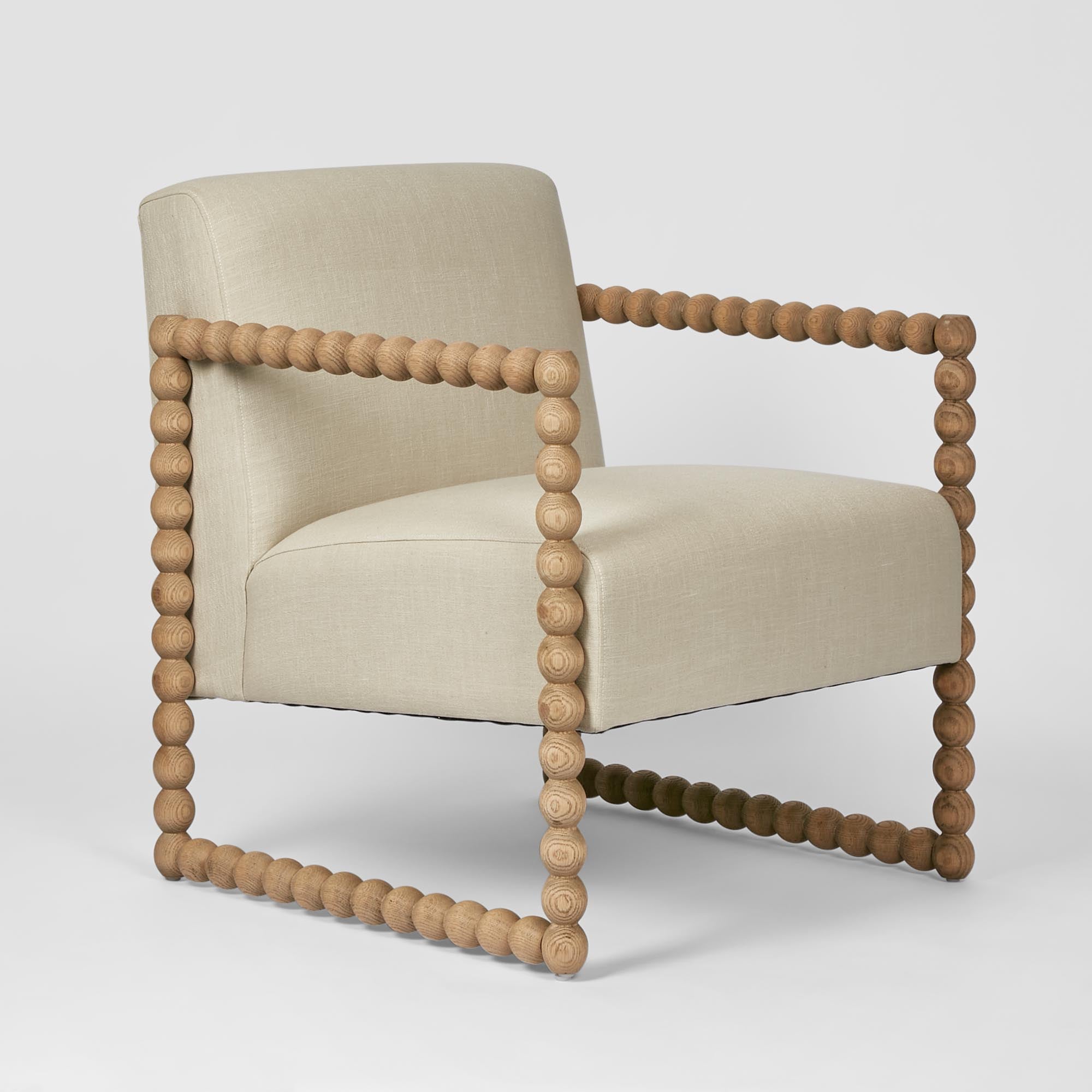 Bobbin Oak Arm Chair - Natural