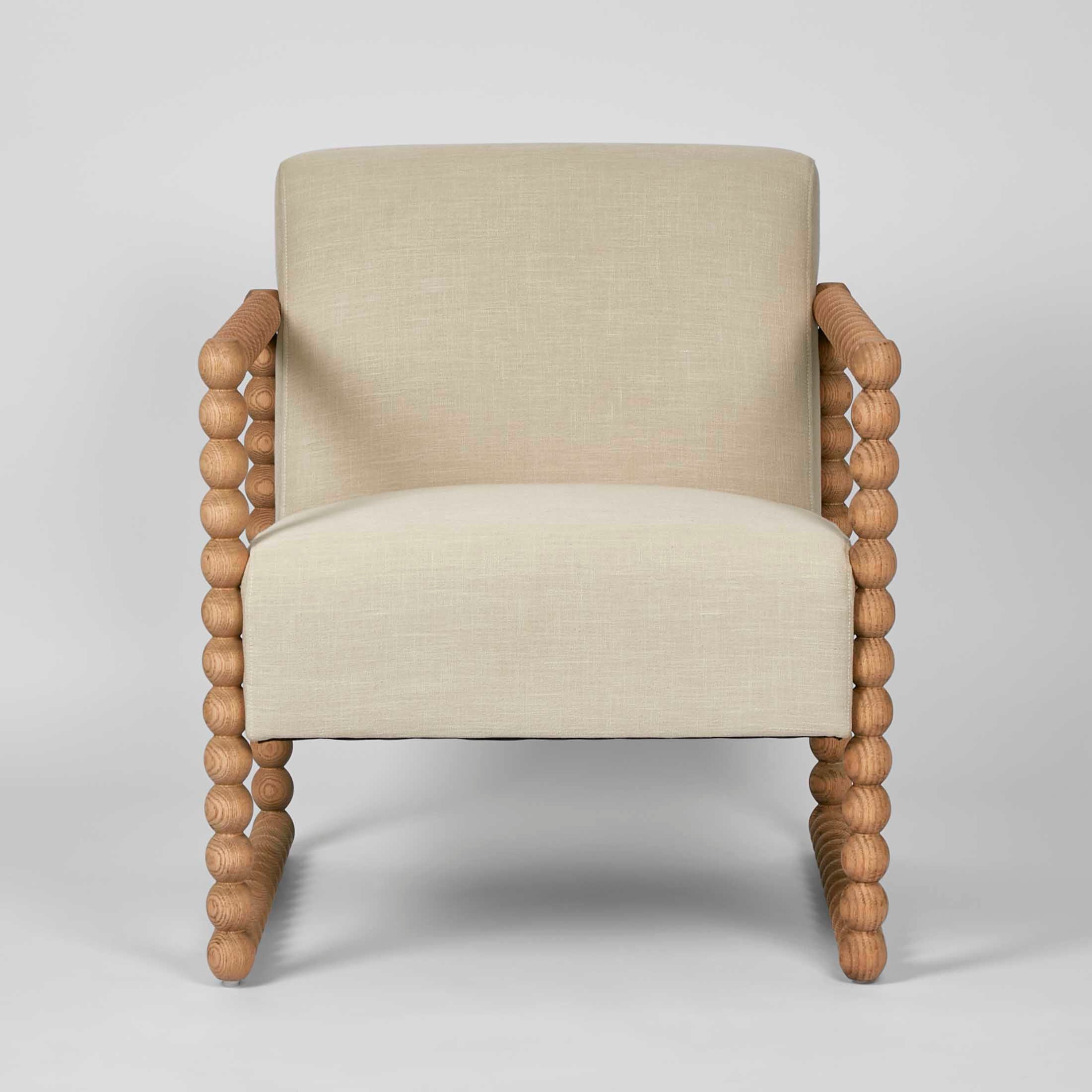 Bobbin Oak Arm Chair - Natural