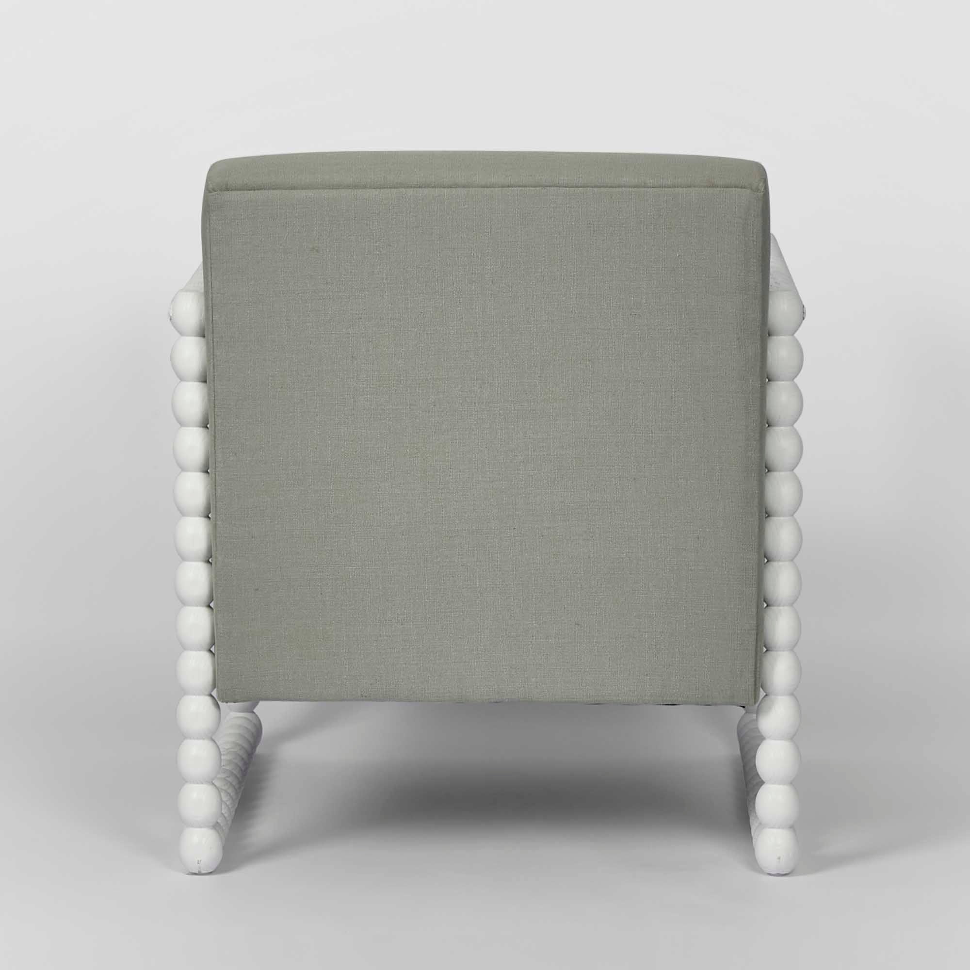 Bobbin Oak Arm Chair - White/Seafoam