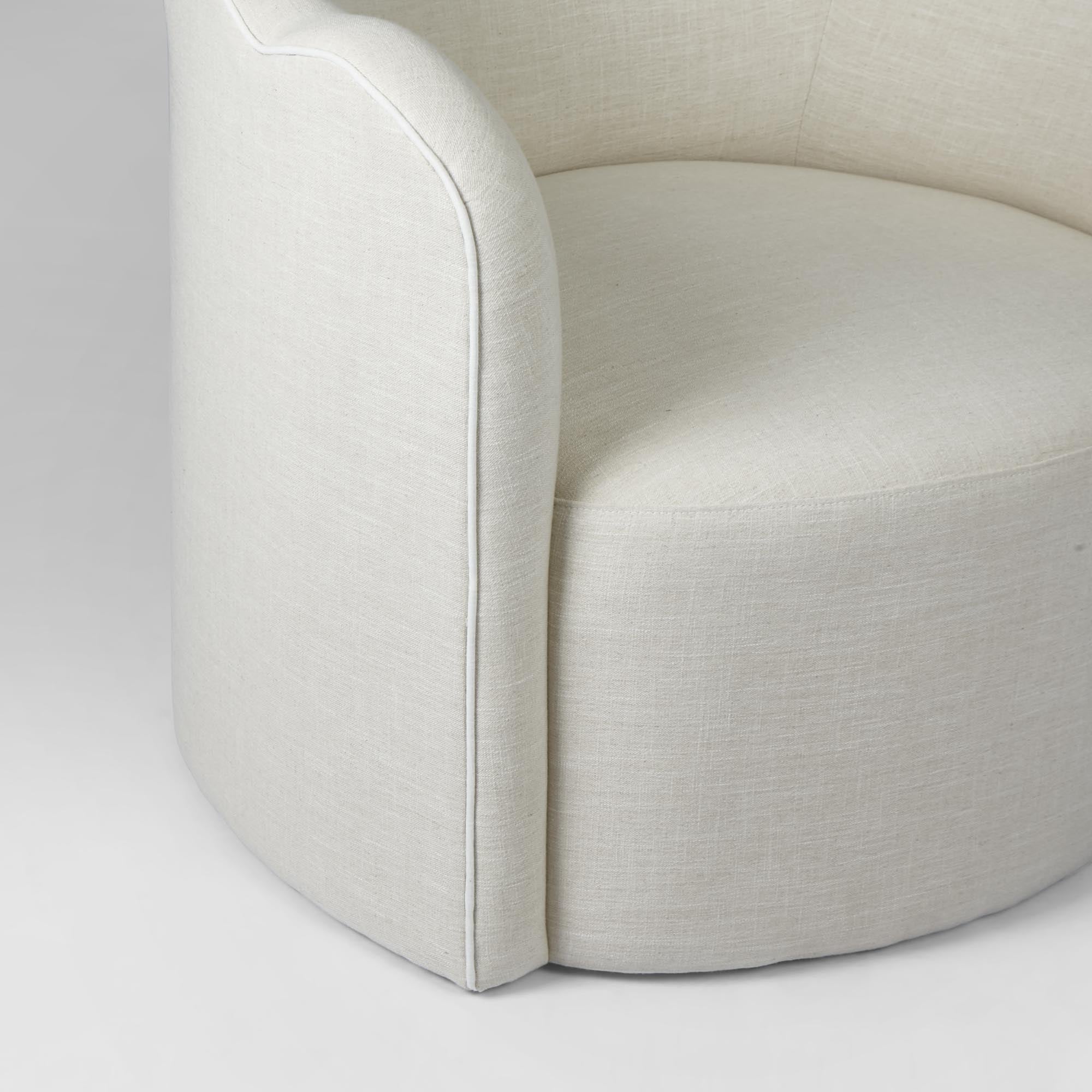 Camille Scallop Armchair -  Natural