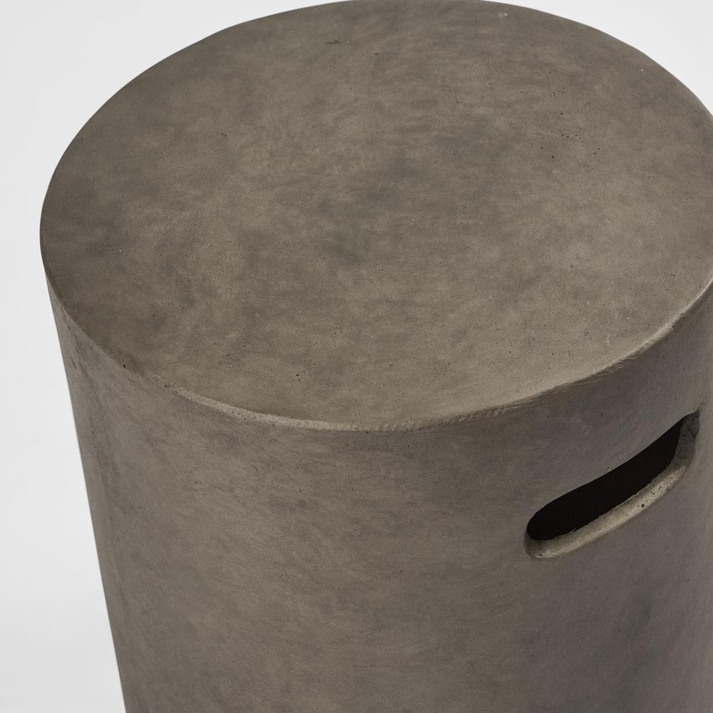 Leno Drum Stool - Grey