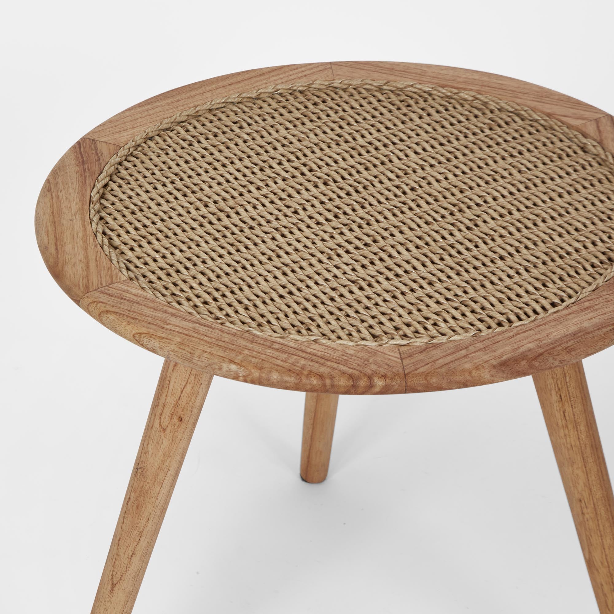 Cove Teak & Synthetic Outdoor Side Table - Natural