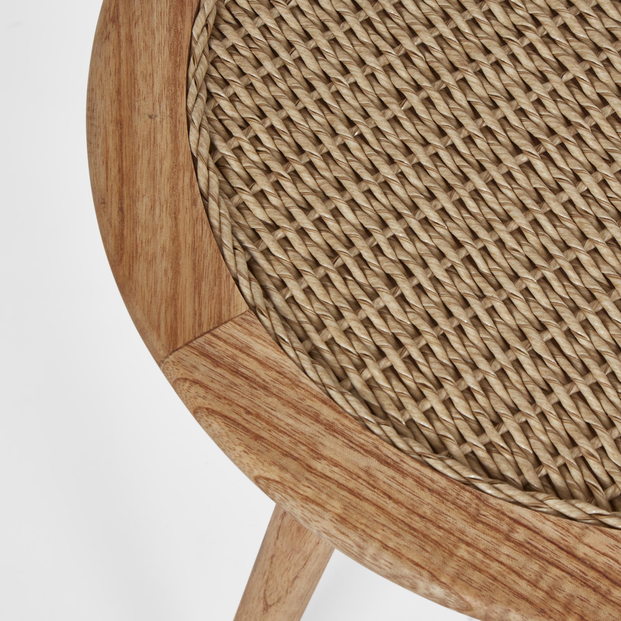 Cove Teak & Synthetic Outdoor Side Table - Natural