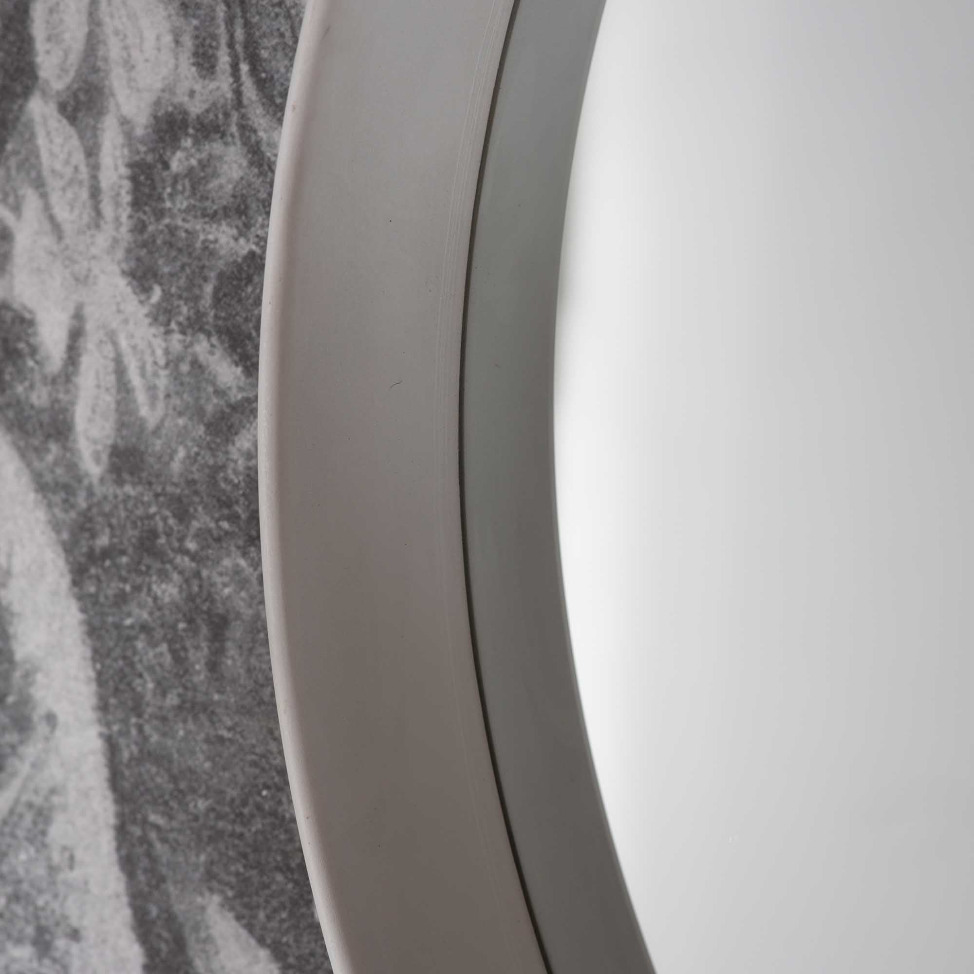 Harvey Round Mirror - White