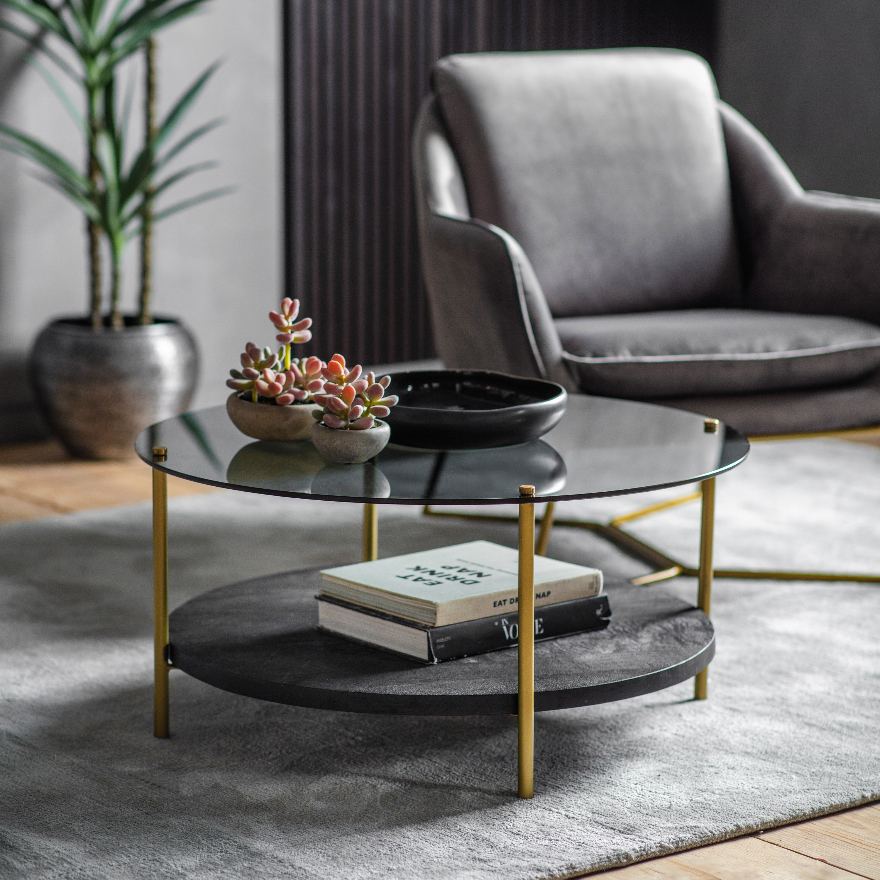 Herne Glass Top Coffee Table