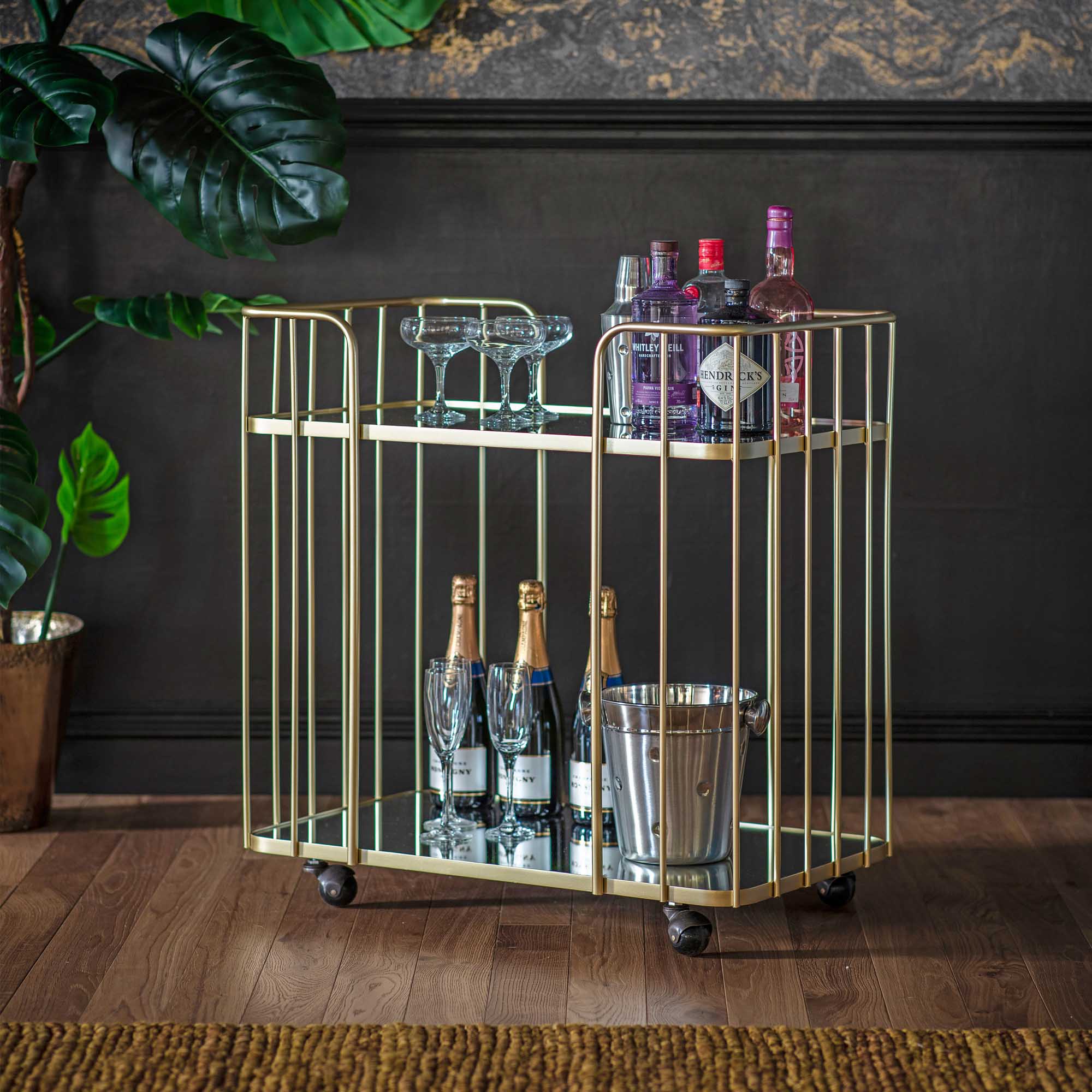 Verna Drinks Trolley - Champagne Gold