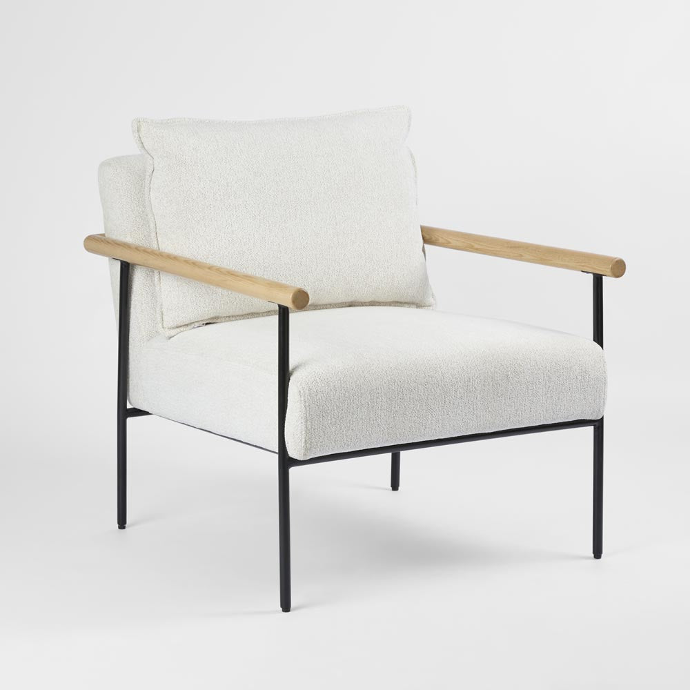 Liam Armchair - Ivory & Natural