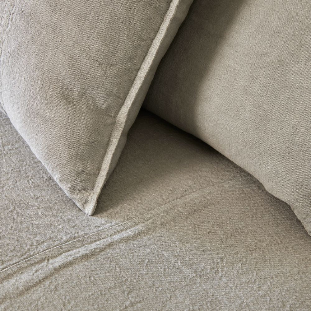 Luca Linen Long Lumbar Cushion - Grey