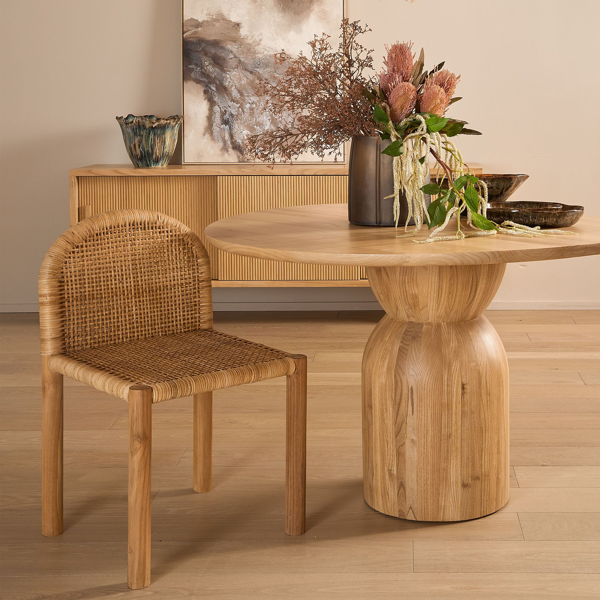 Olive Dining Table Oval - Natural