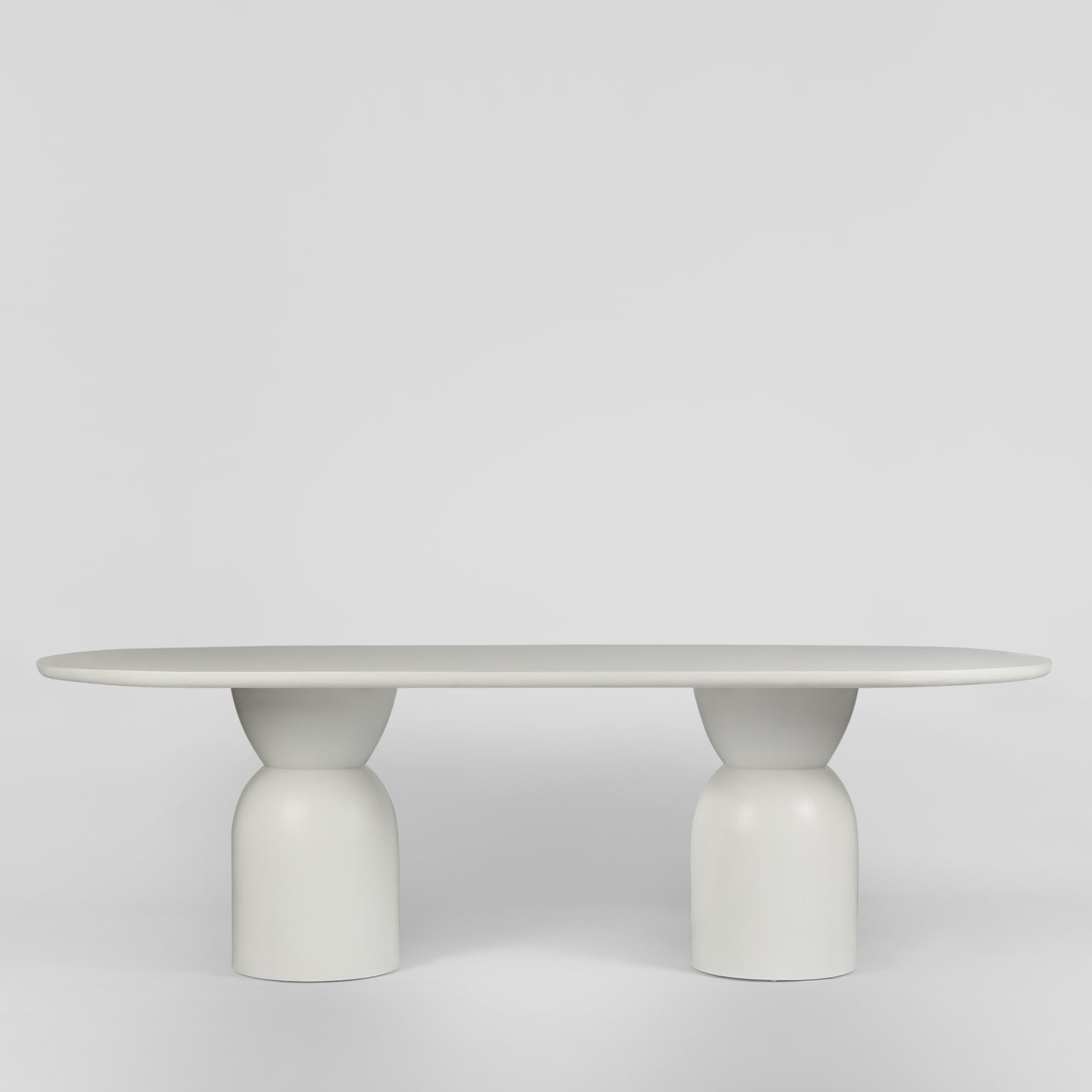 Olive Dining Table Oval - White
