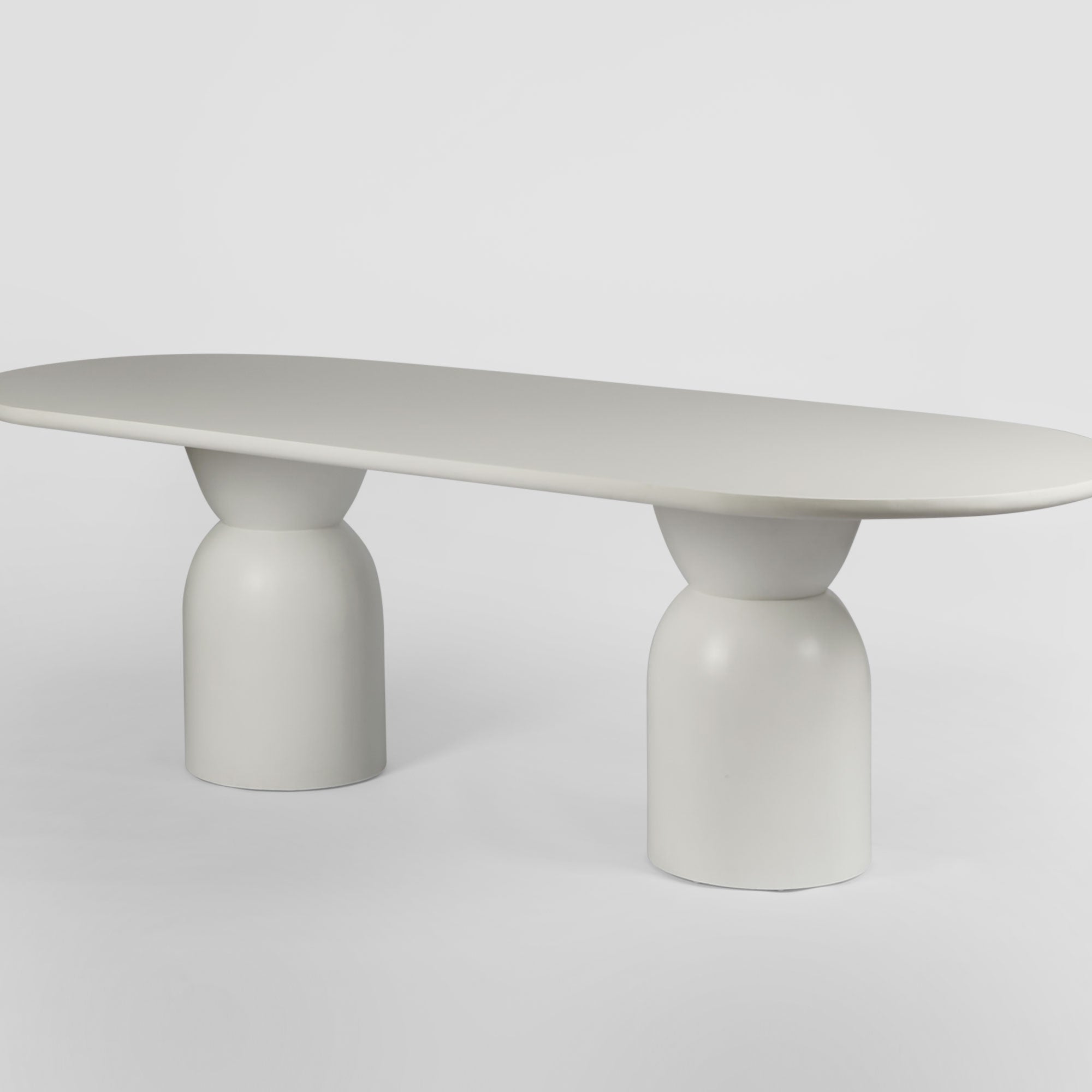 Olive Dining Table Oval - White