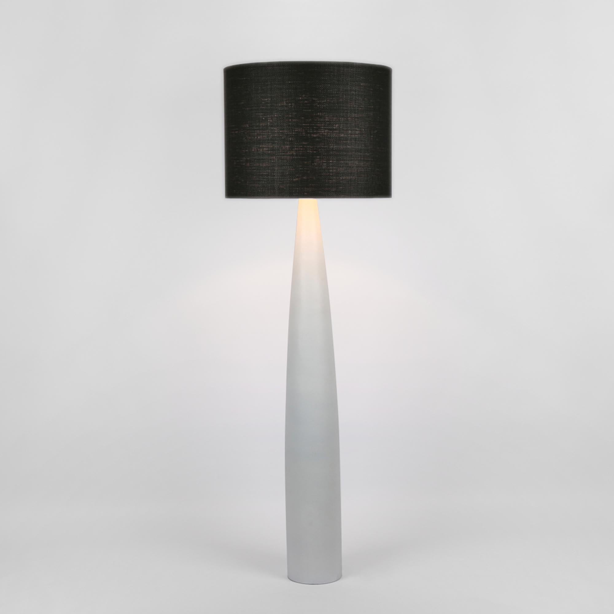 Samson Floor Lamp - White Base / Black Shade