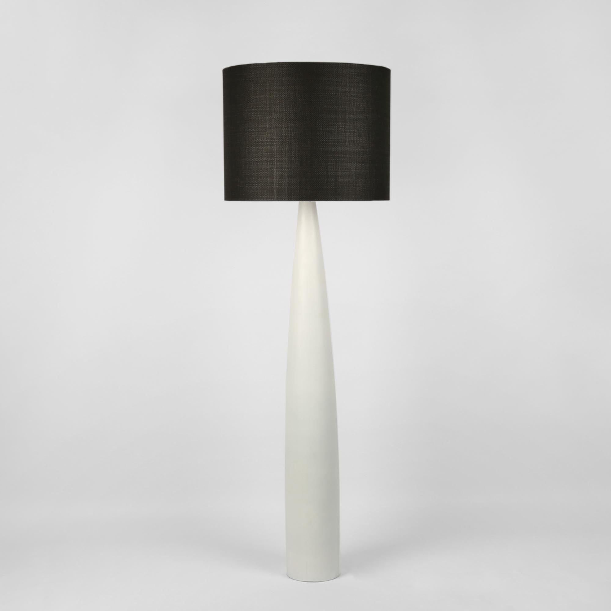 Samson Floor Lamp - White Base / Black Shade