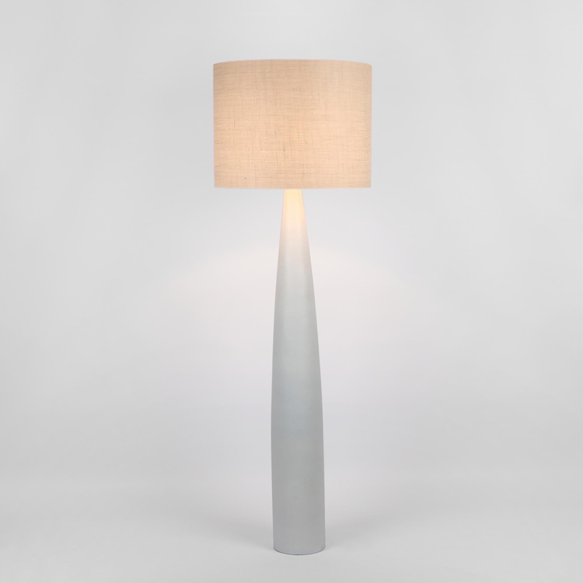 Samson Floor Lamp - White Base / Natural Shade