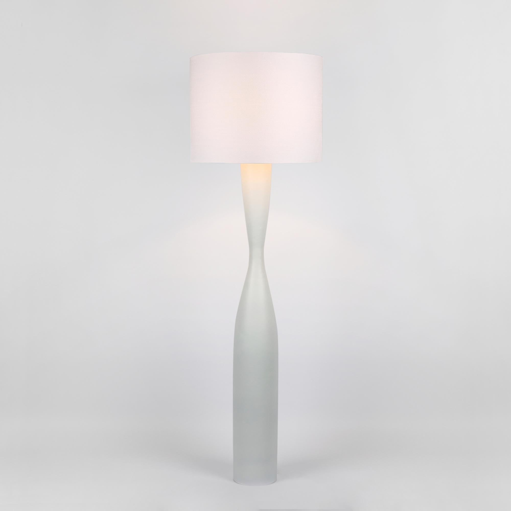 Callum Floor Lamp - White Base / White Shade