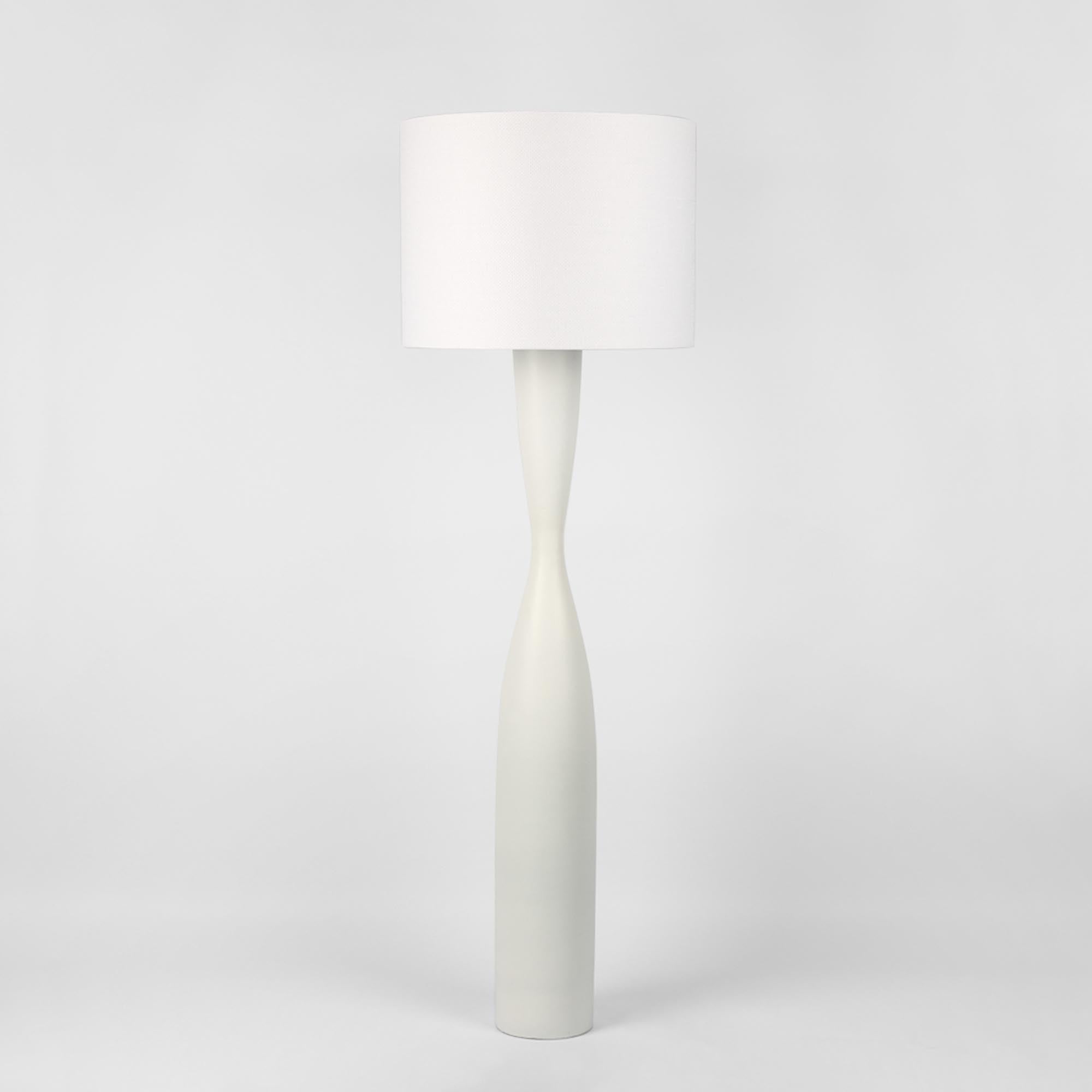 Callum Floor Lamp - White Base / White Shade