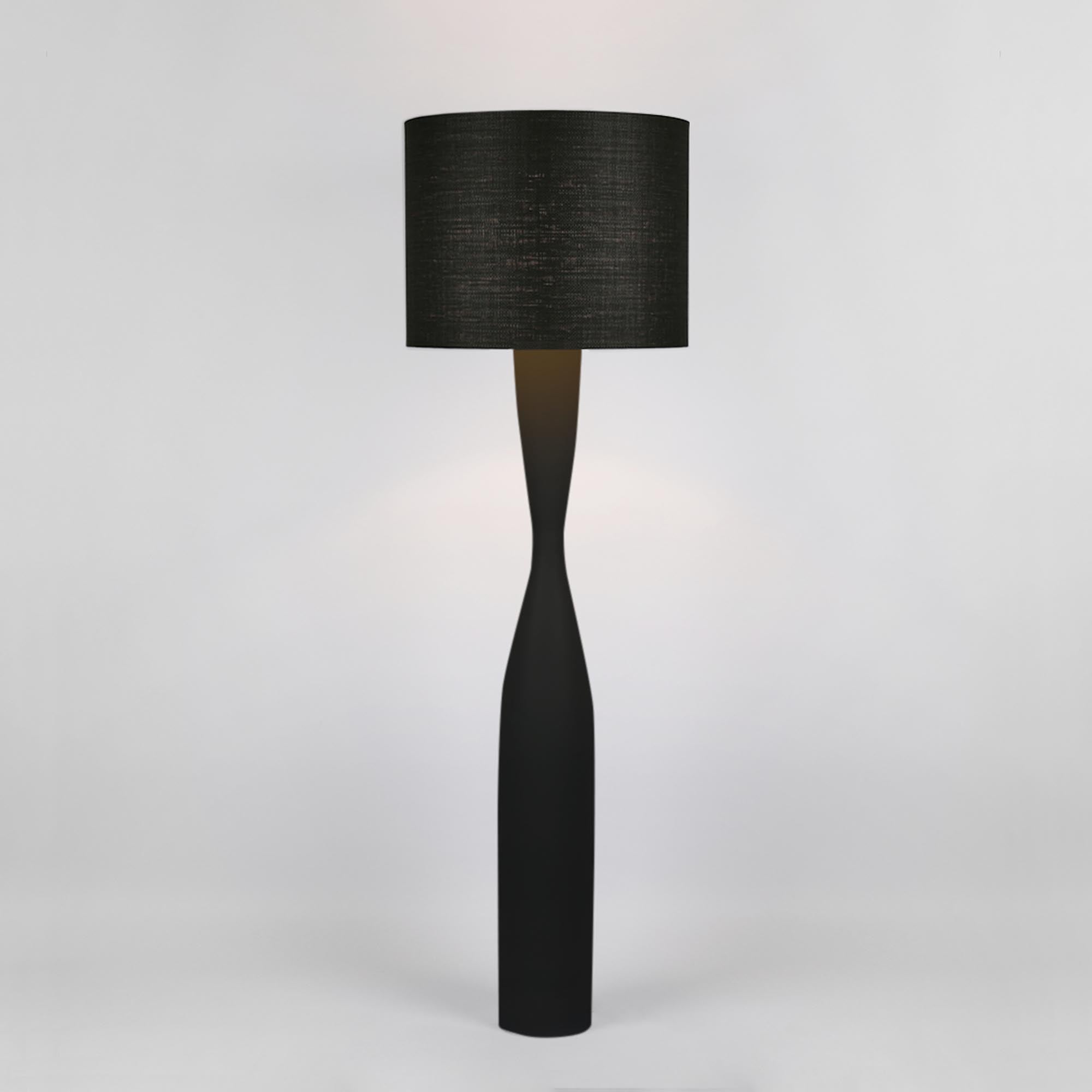 Callum Floor Lamp - Black /Black Shade