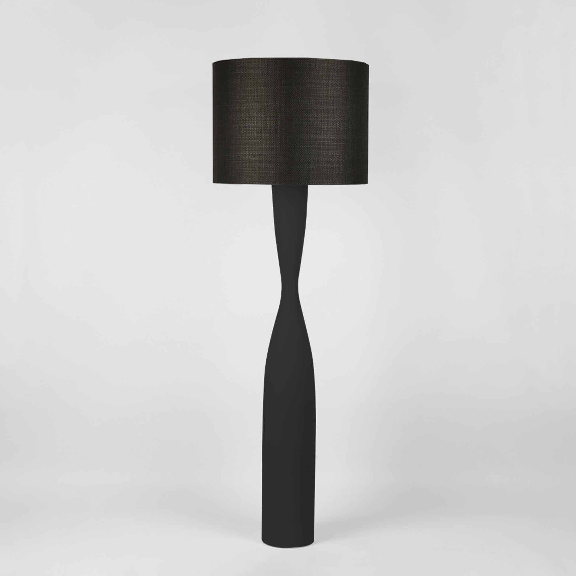 Callum Floor Lamp - Black /Black Shade