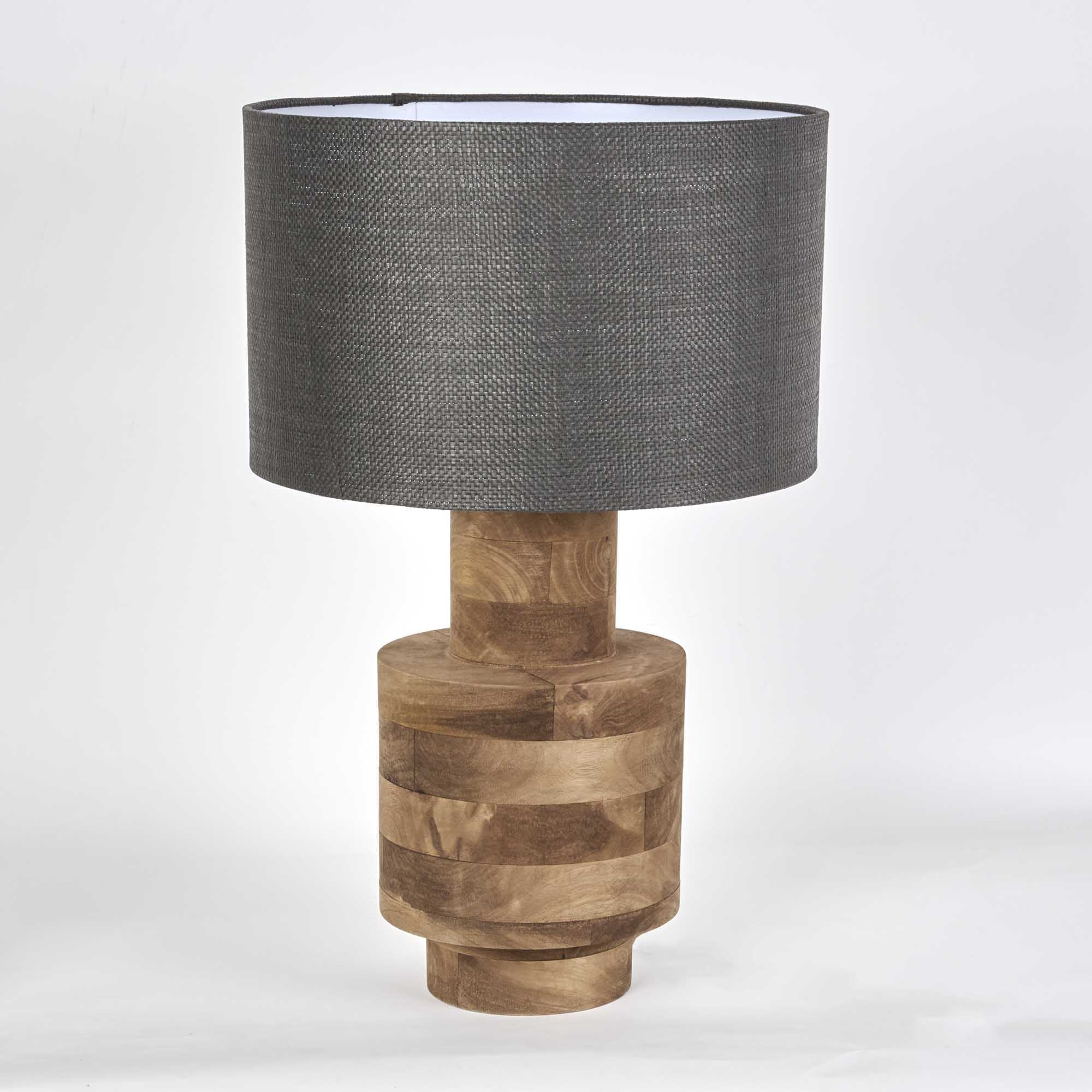 Circa Timber Table Lamp Small - Black Shade