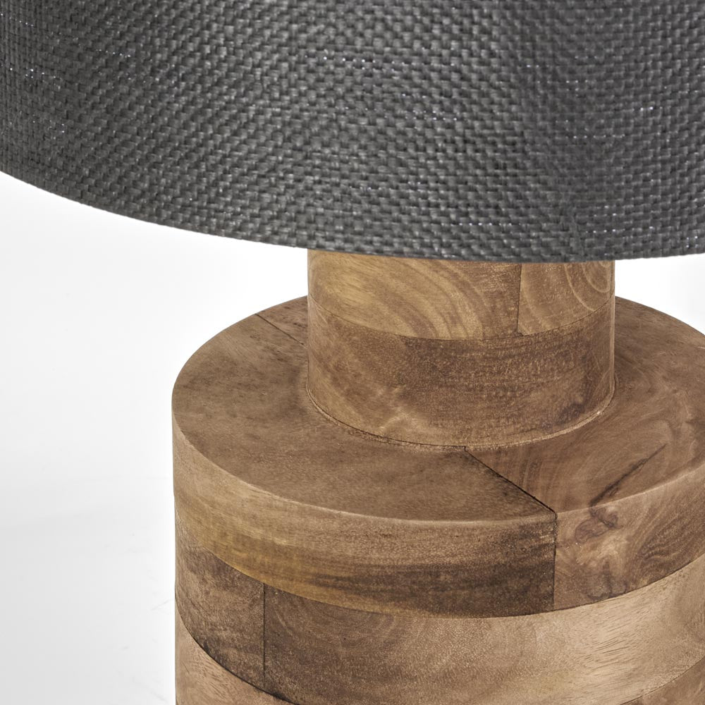 Circa Timber Table Lamp Small - Black Shade