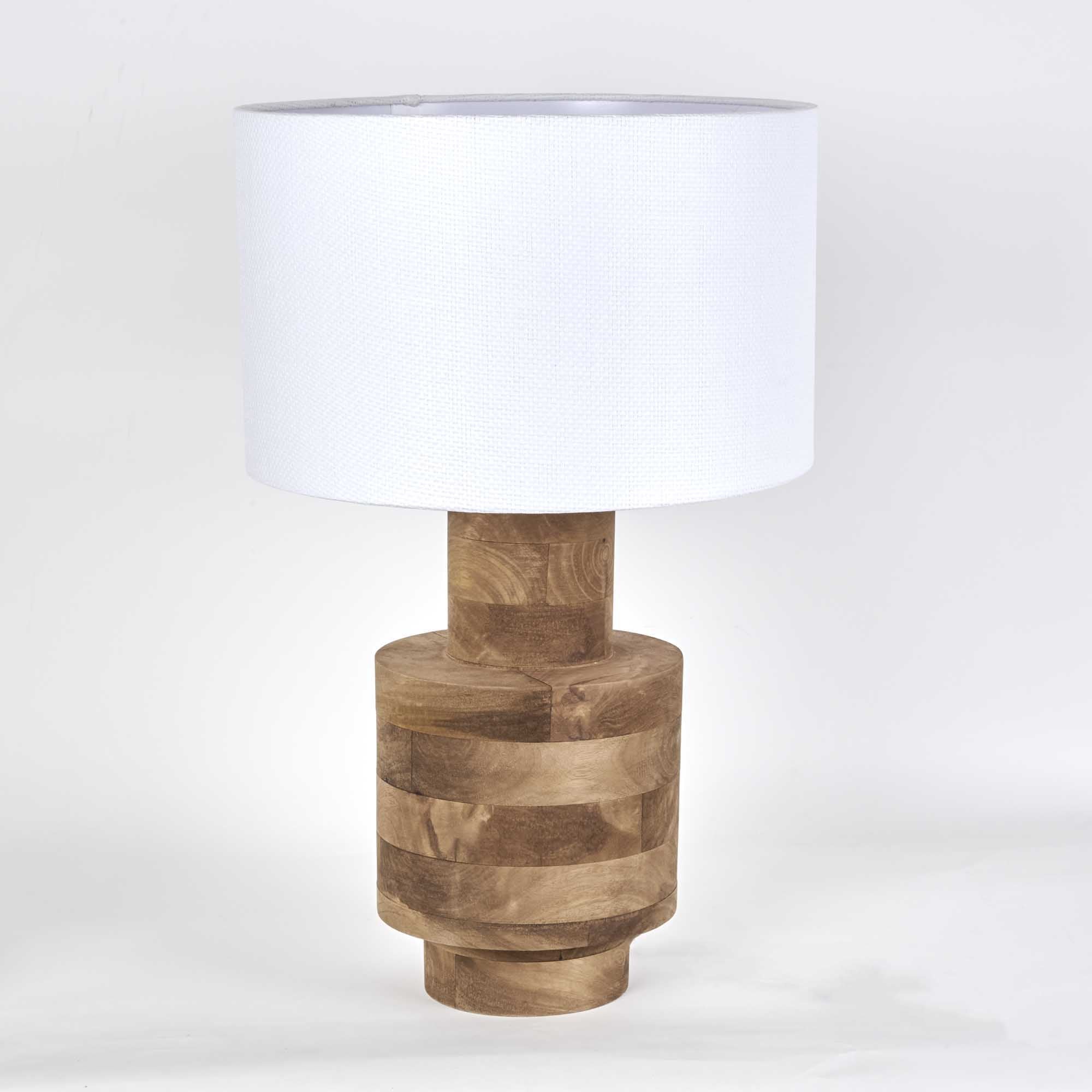 Circa Timber Table Lamp Small - White Shade