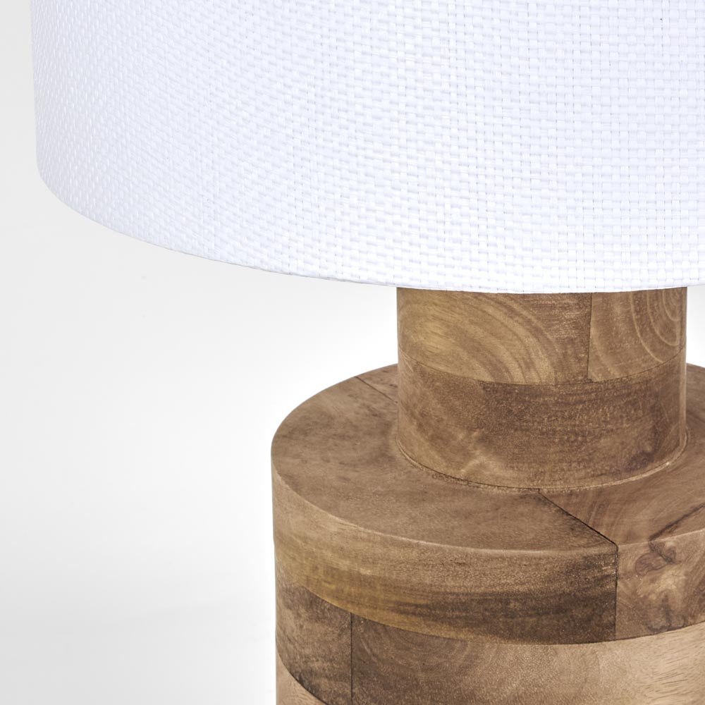 Circa Timber Table Lamp Small - White Shade