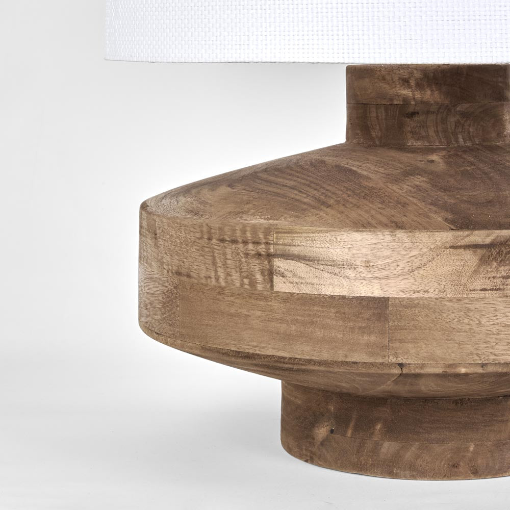 Circa Timber Table Lamp Large - White Shade