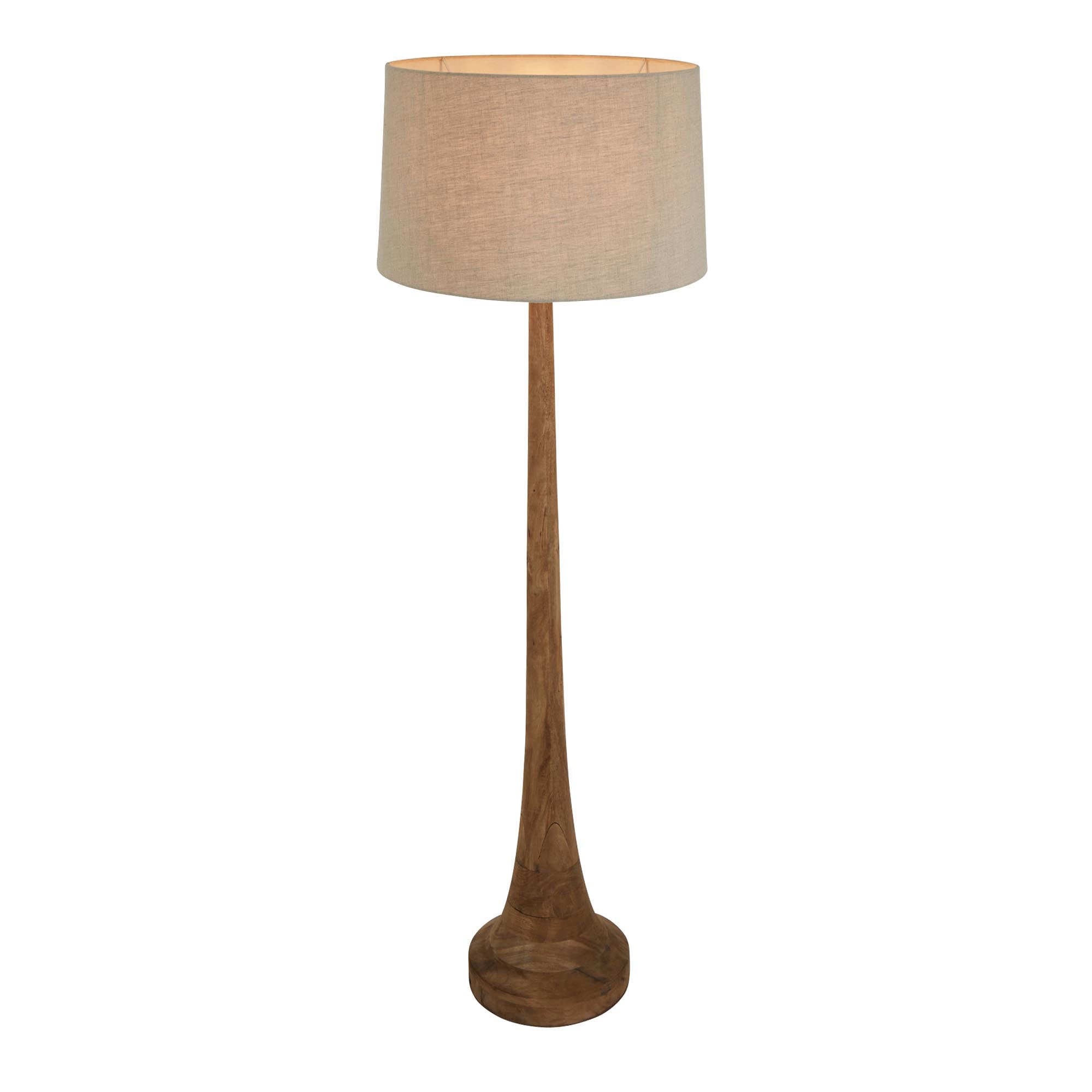 Lancia Floor Lamp Large - Dark Natural