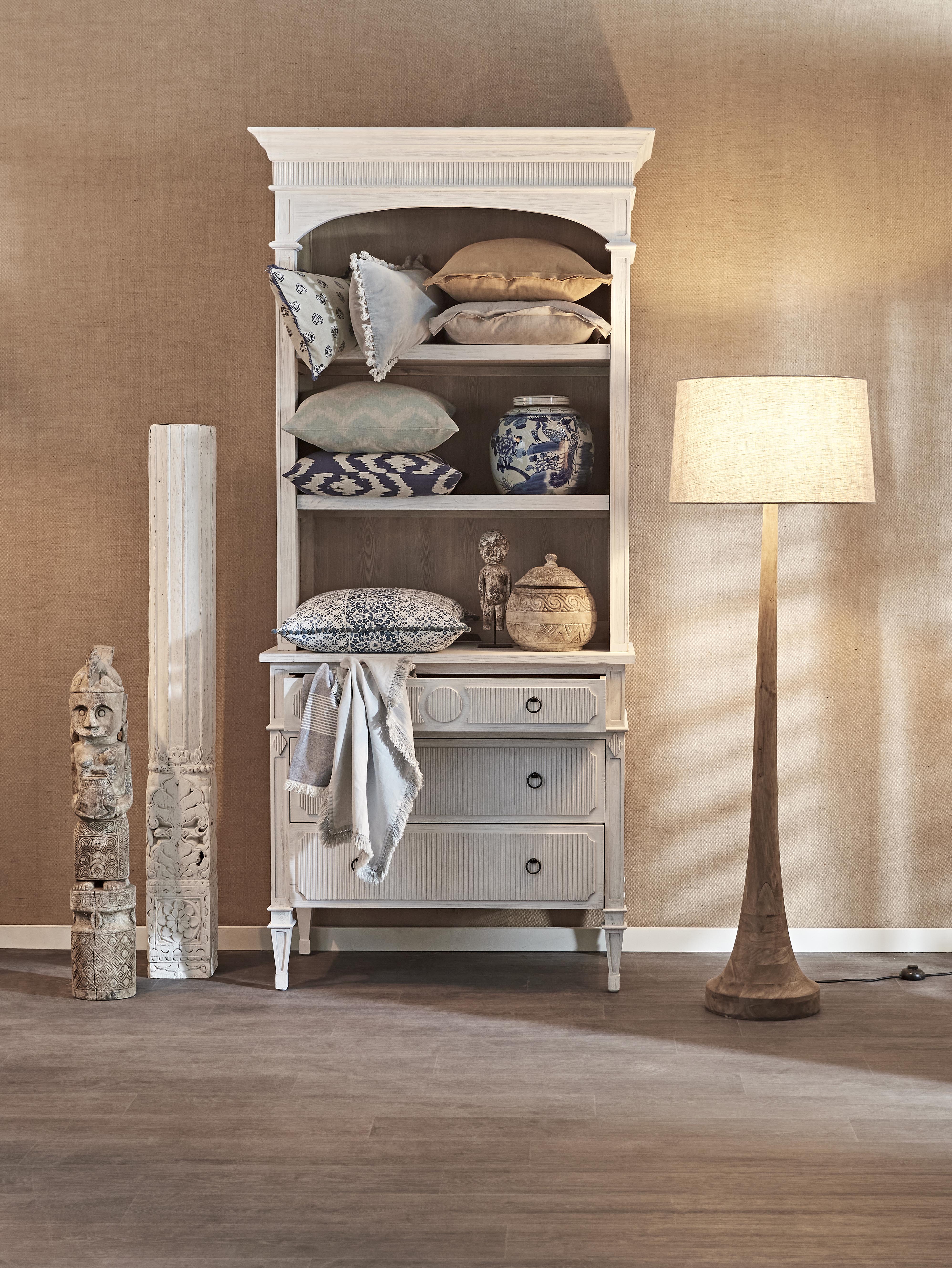 Lancia Floor Lamp Large - Dark Natural