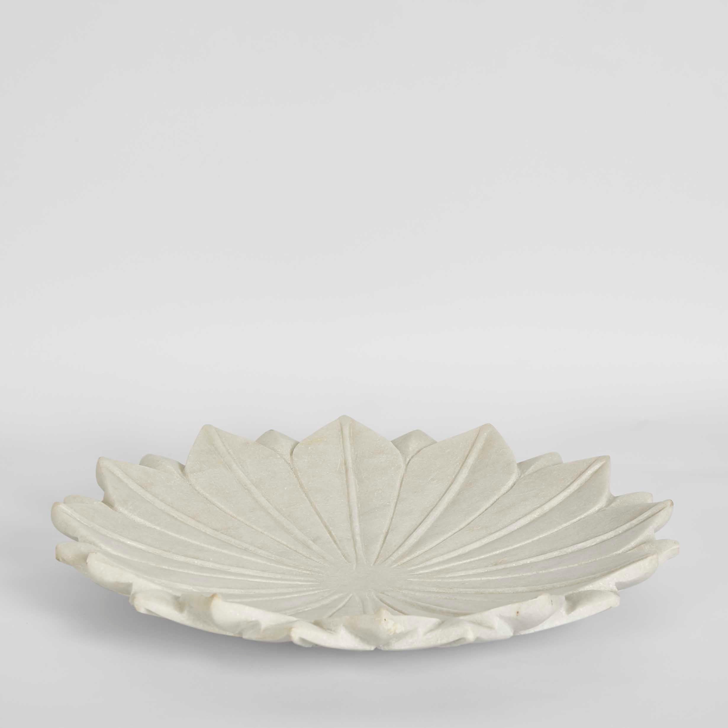 Perin Marble Flower Bowl - White