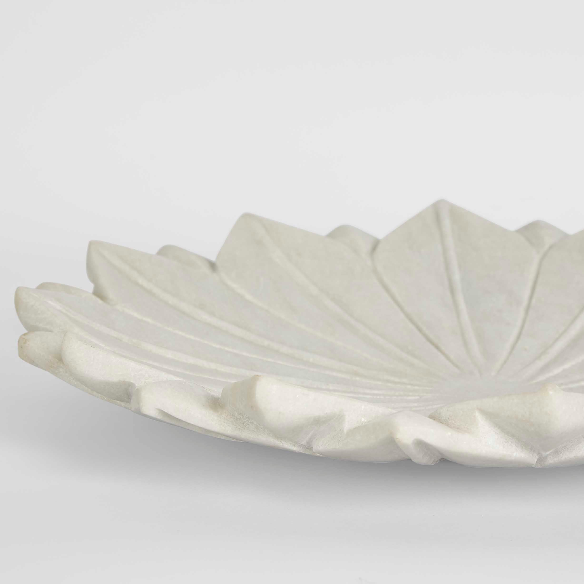 Perin Marble Flower Bowl - White