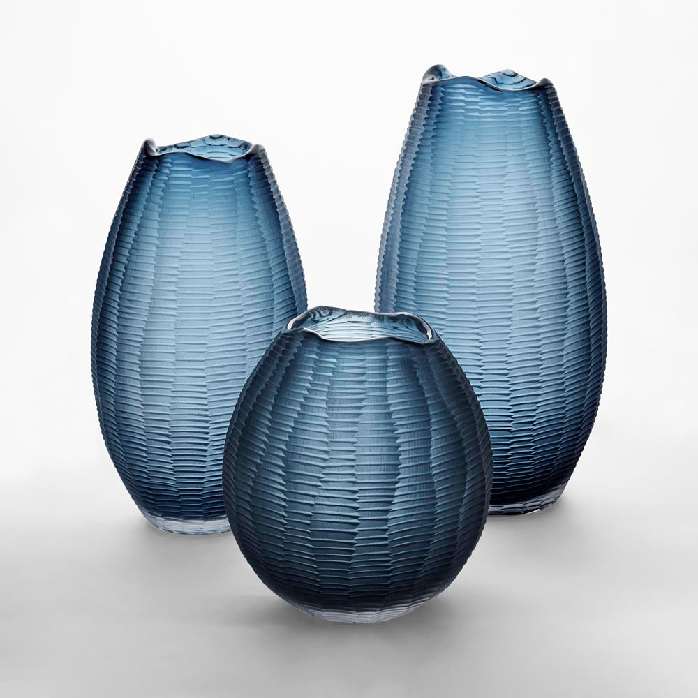 Artem Glass Medium Vase  - Blue