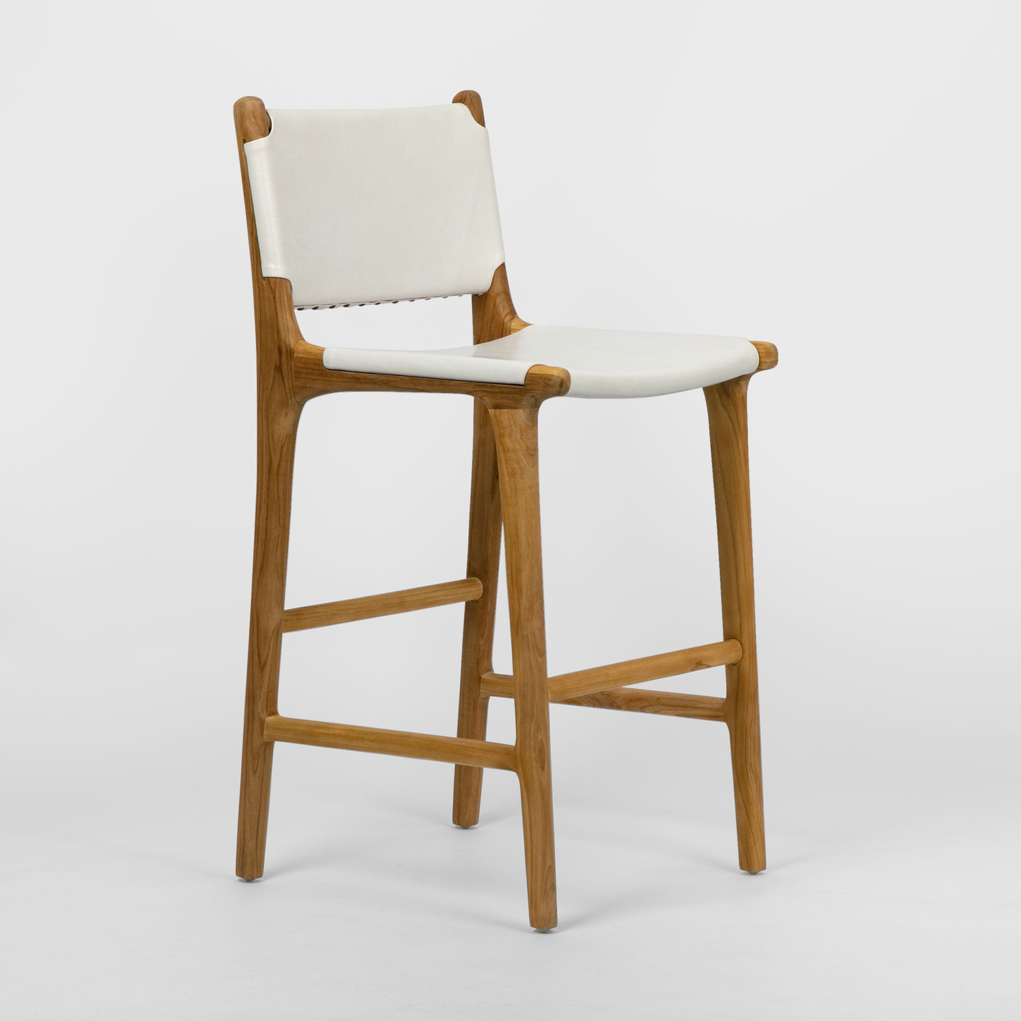Marvin Bar Stool High Back - White