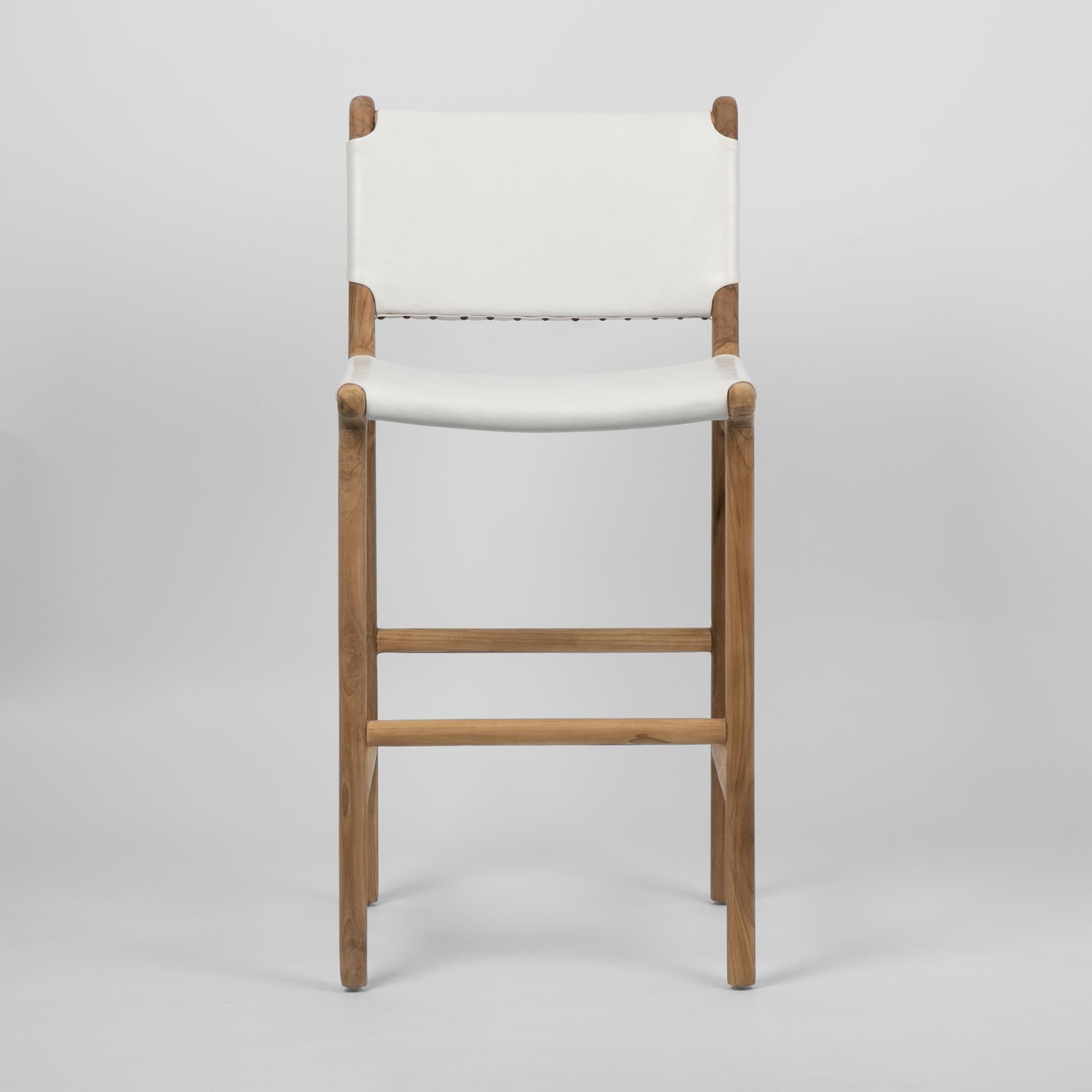 Marvin Bar Stool High Back - White