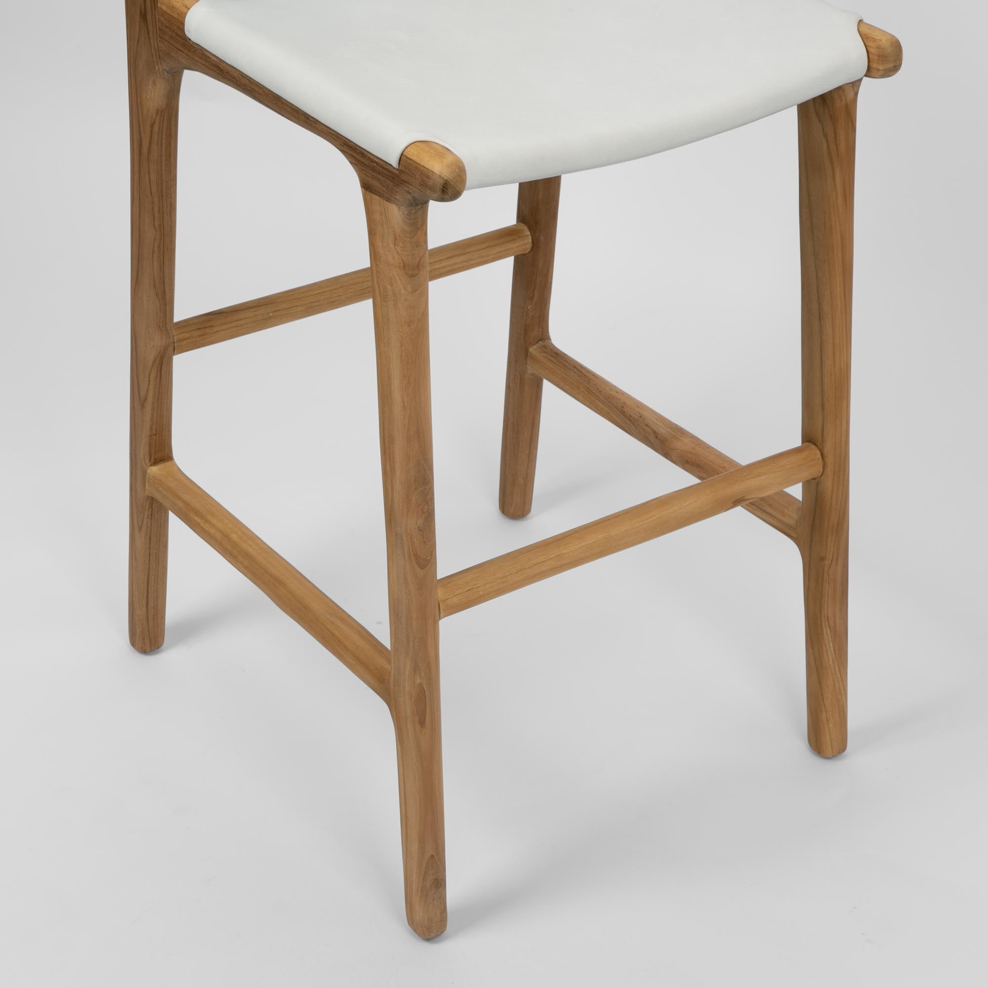 Marvin Bar Stool High Back - White