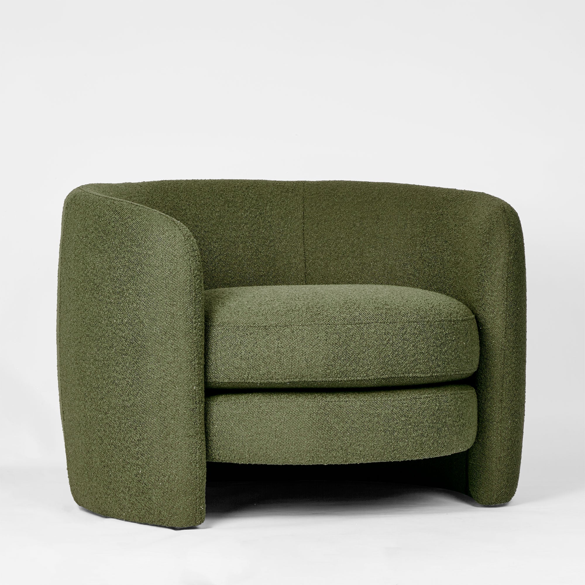 Cora Arm Chair - Olive Boucle