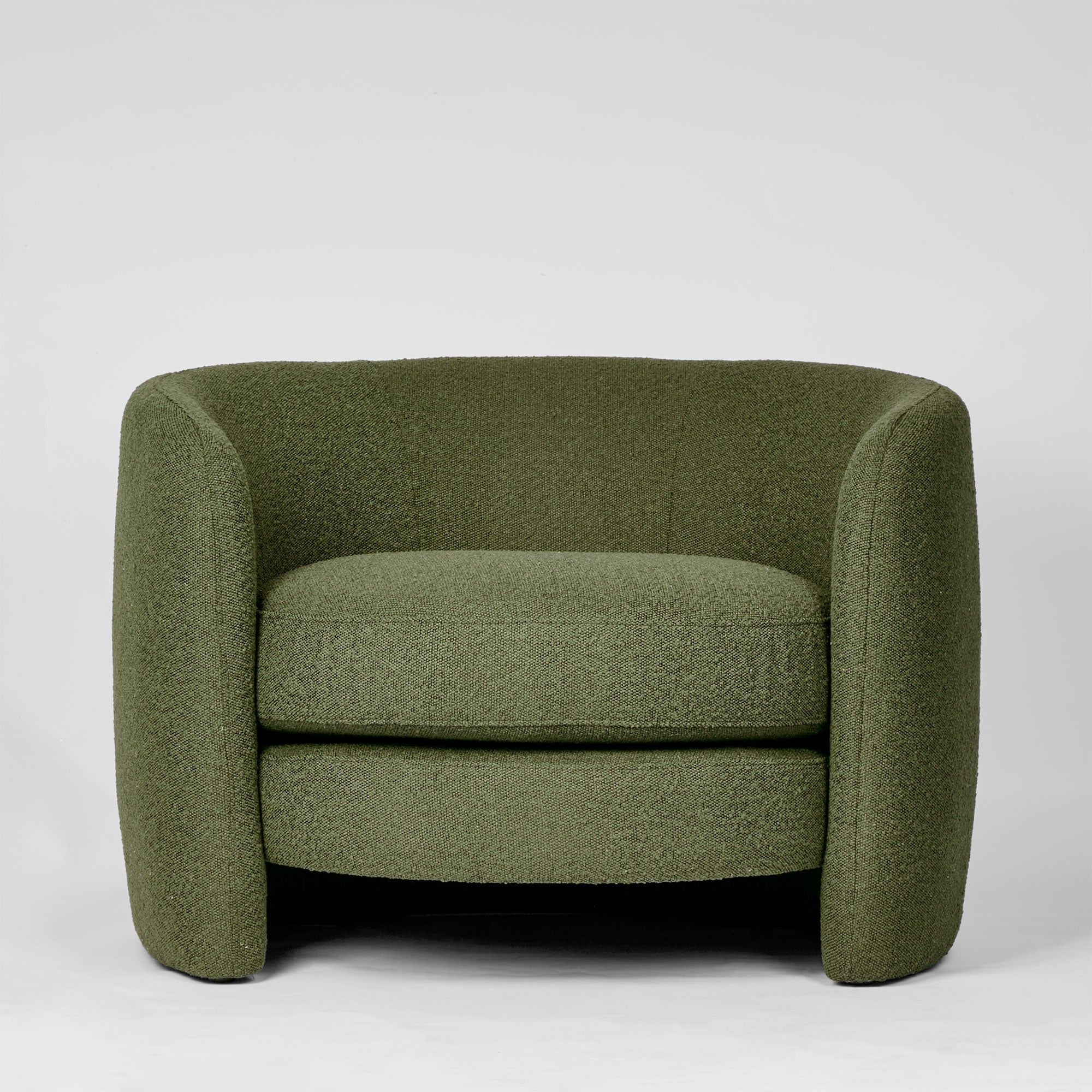 Cora Arm Chair - Olive Boucle
