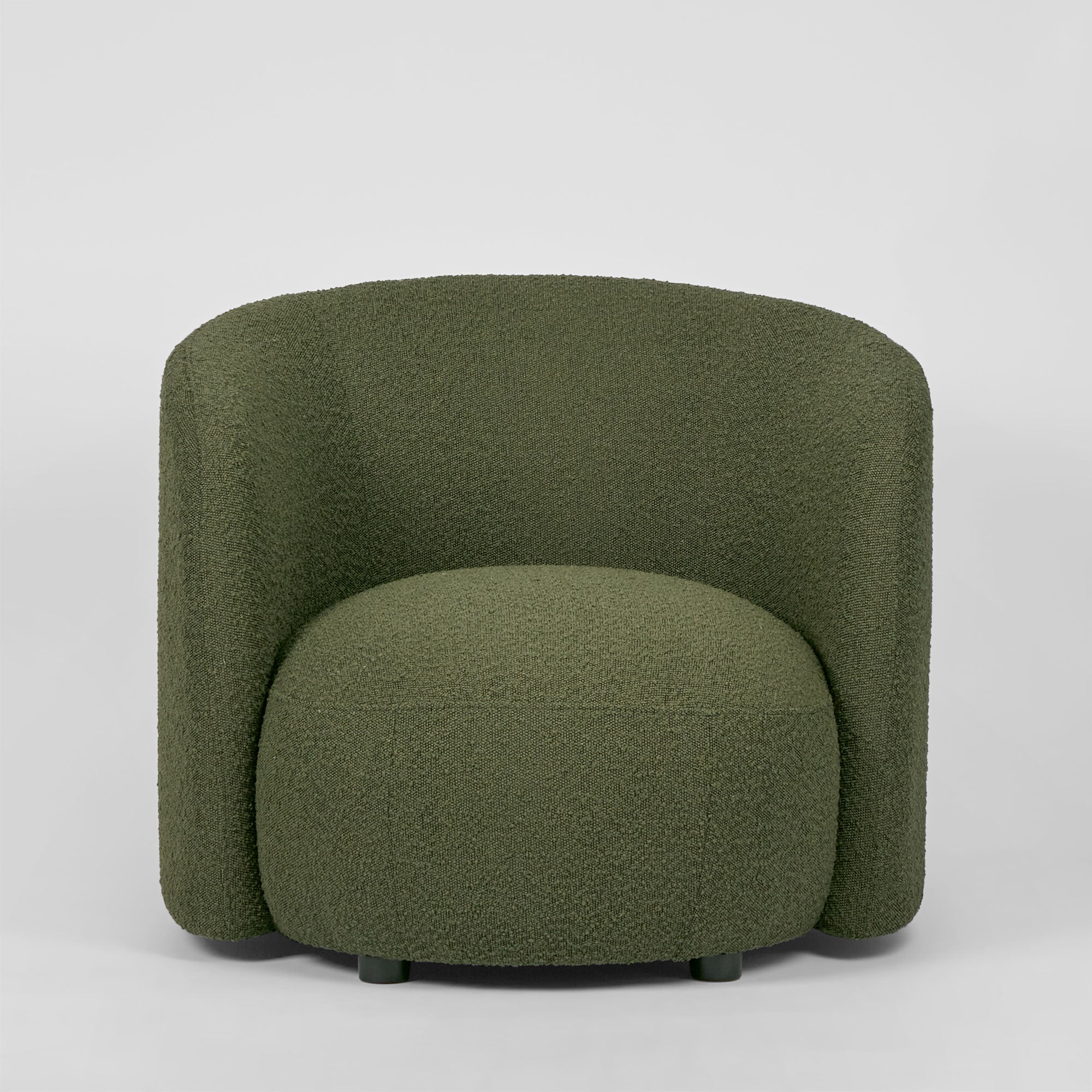 Plume Arm Chair - Olive Boucle