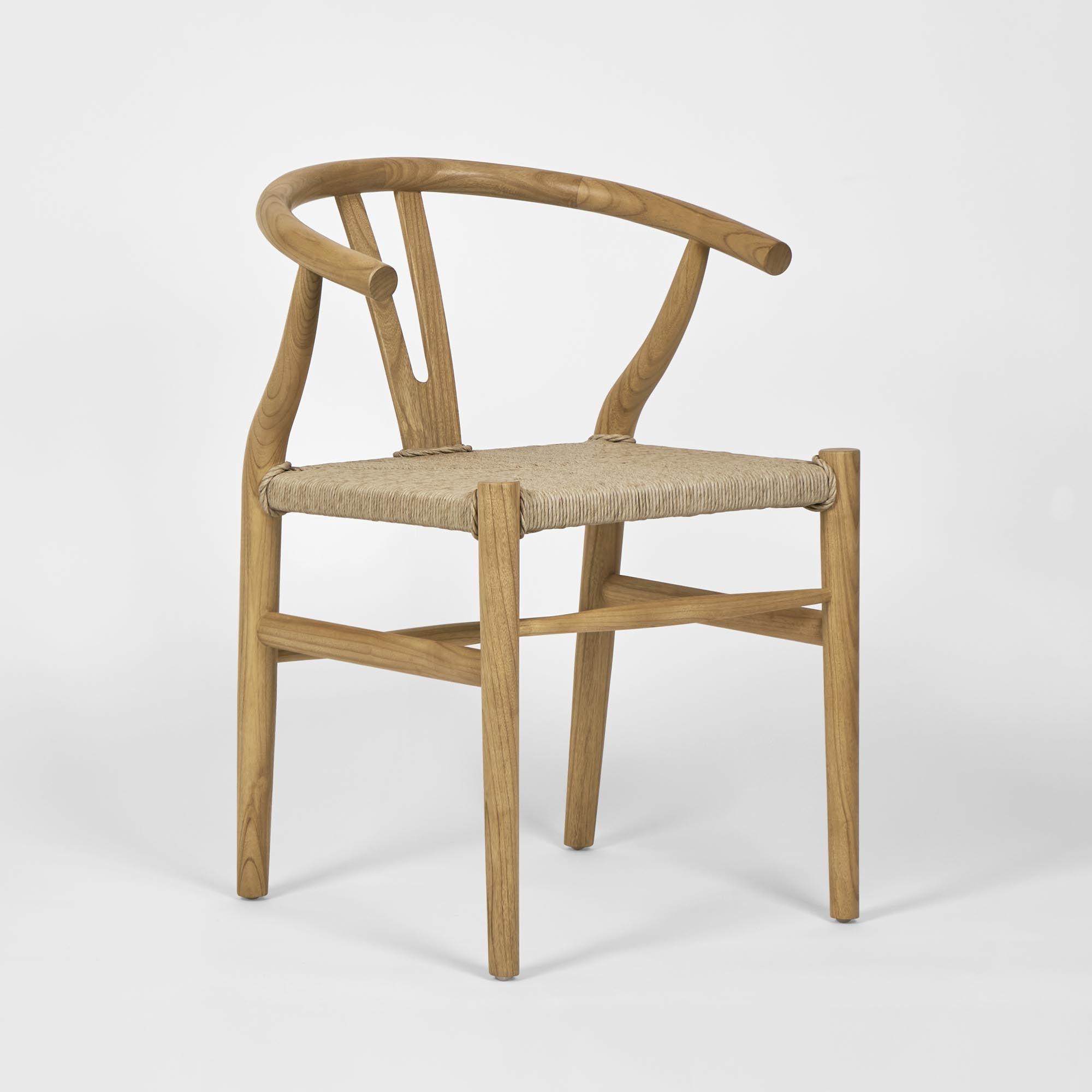 Arc Wishbone Dining Chair - Natural